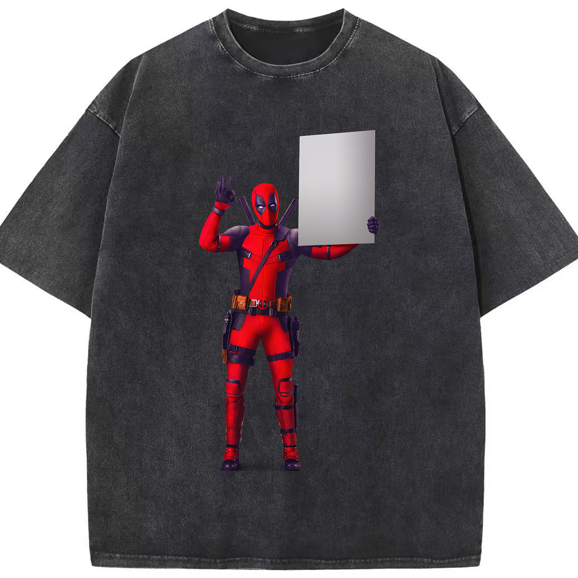 （画像用） Deadpool デッドプール 綿100% ヴィンテージ風 半袖Tシャツ（フロントプリント）