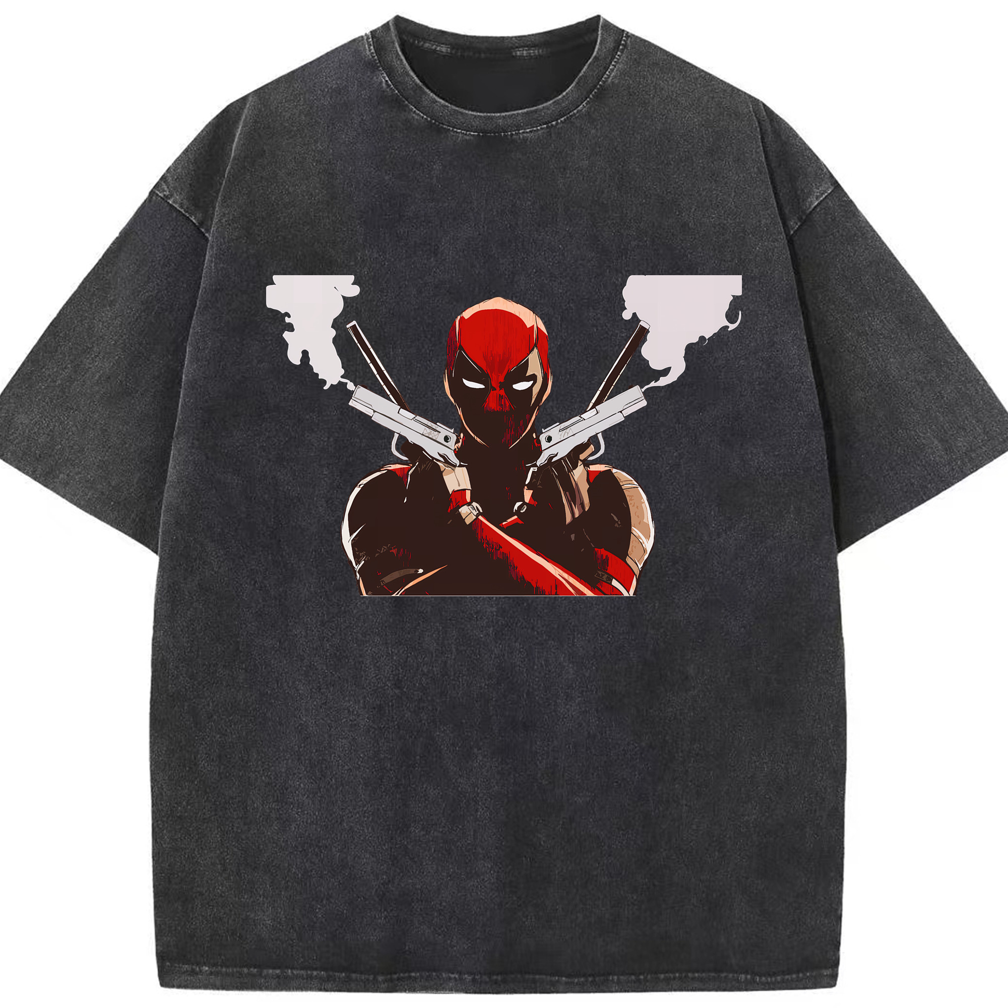 （画像用） Deadpool デッドプール 綿100% ヴィンテージ風 半袖Tシャツ（フロントプリント）