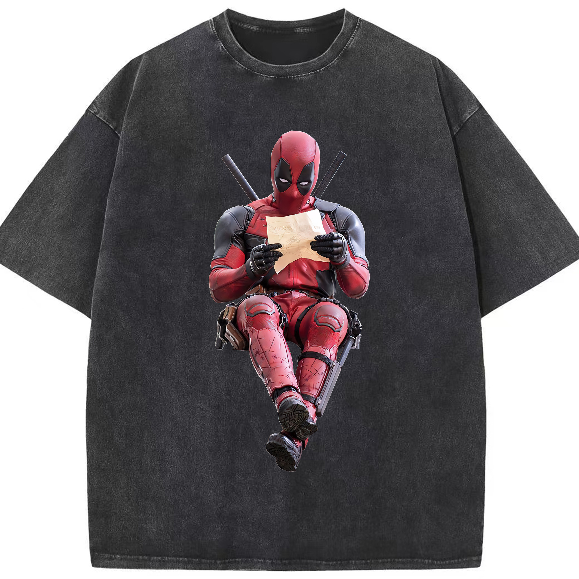 （画像用） Deadpool デッドプール 綿100% ヴィンテージ風 半袖Tシャツ（フロントプリント）