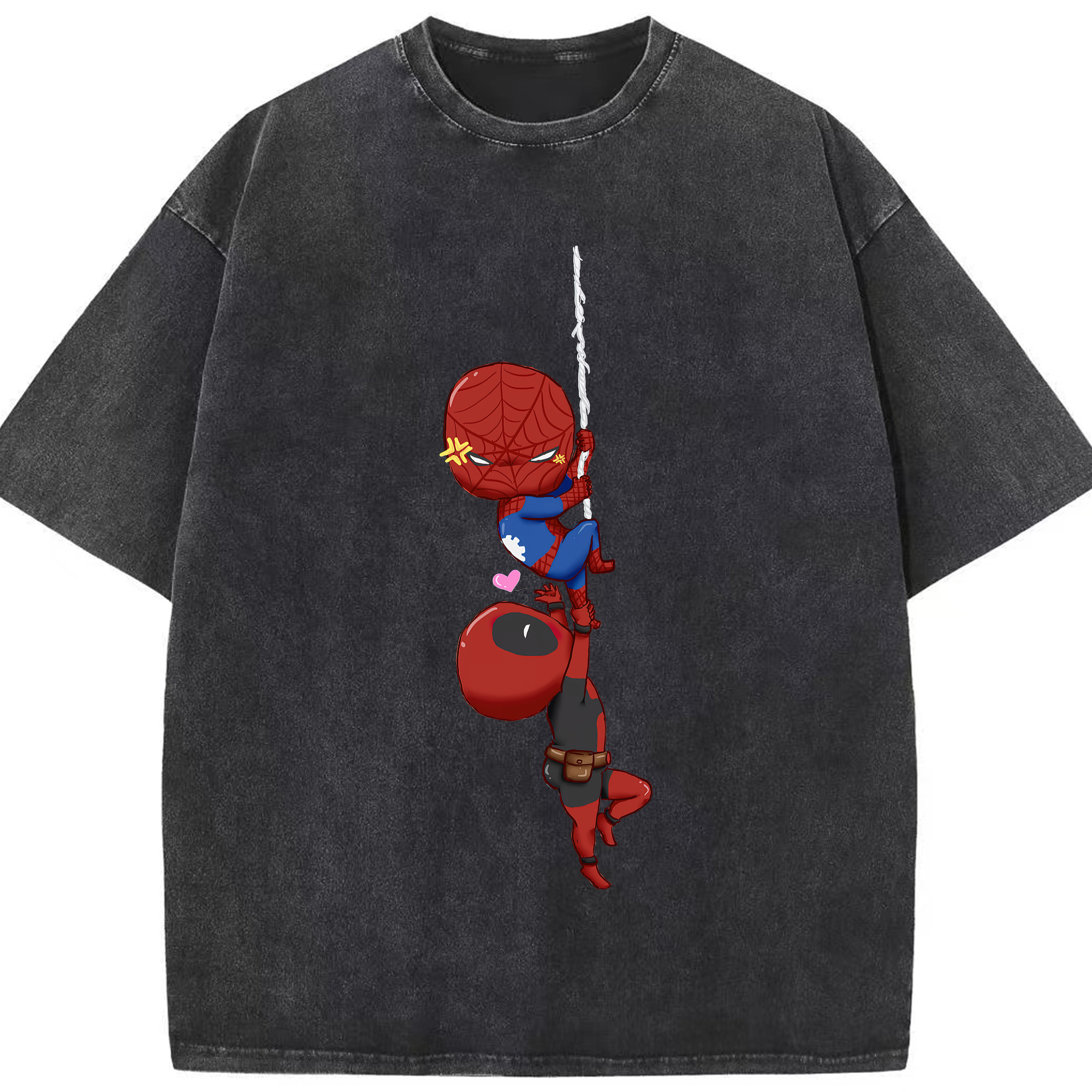 （画像用） Deadpool デッドプール 綿100% ヴィンテージ風 半袖Tシャツ（フロントプリント）