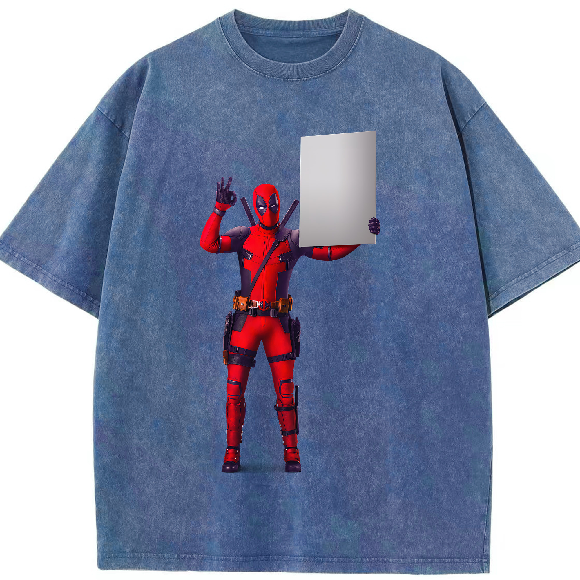 （画像用） Deadpool デッドプール 綿100% ヴィンテージ風 半袖Tシャツ（フロントプリント）
