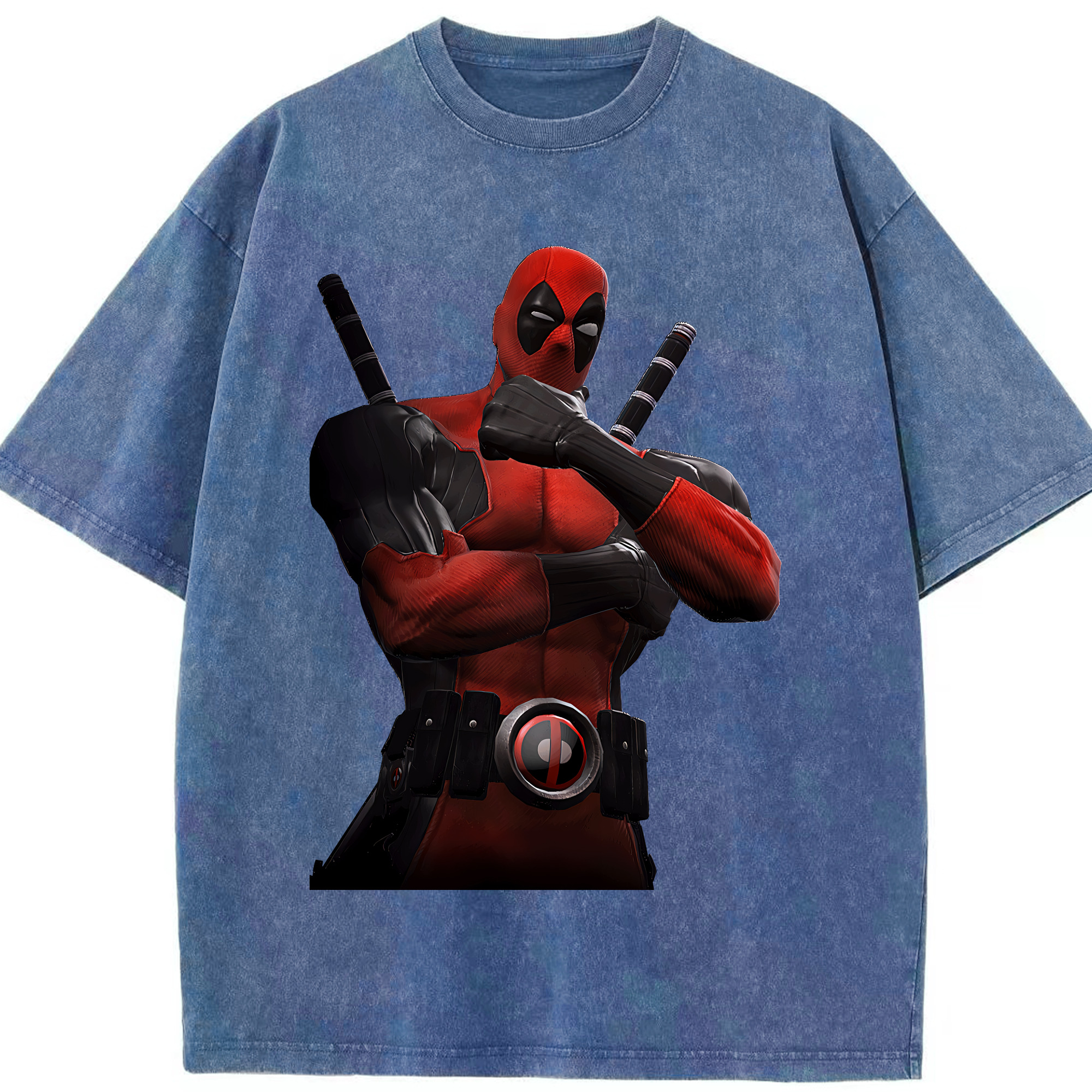 （画像用） Deadpool デッドプール 綿100% ヴィンテージ風 半袖Tシャツ（フロントプリント）
