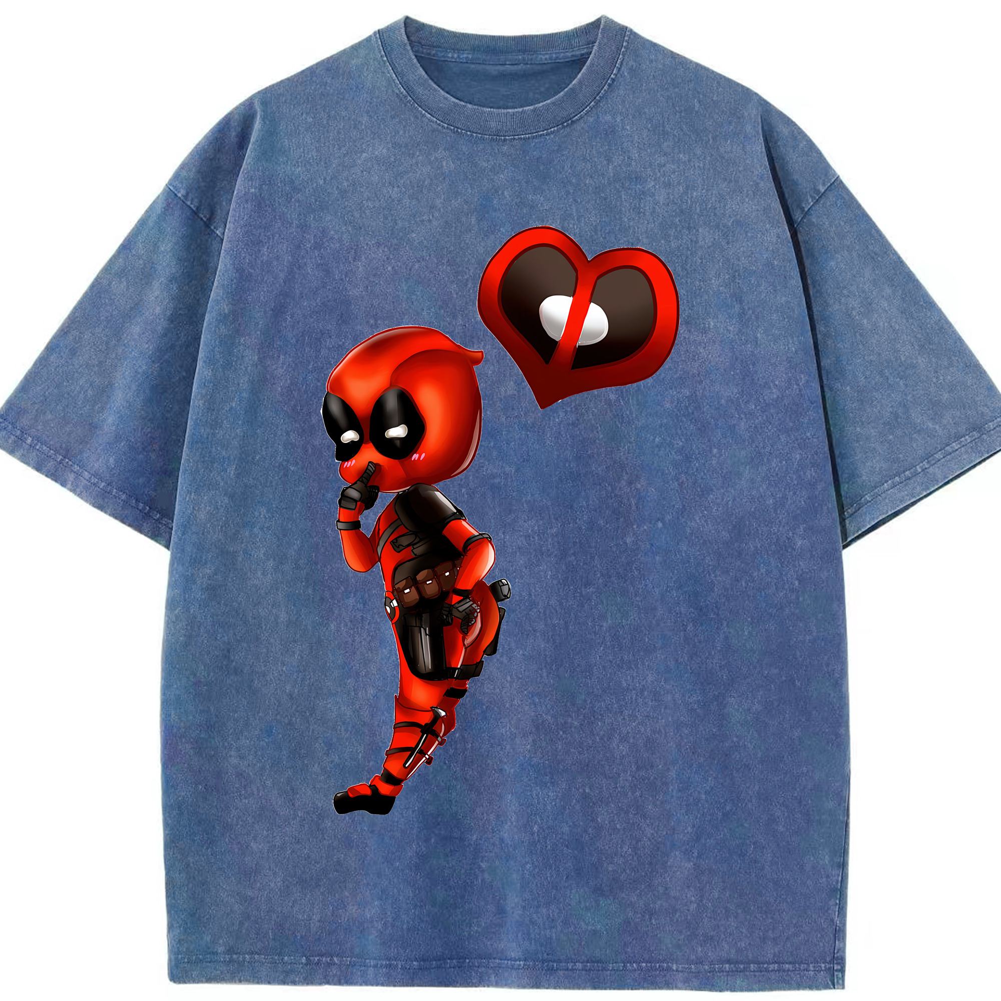 （画像用） Deadpool デッドプール 綿100% ヴィンテージ風 半袖Tシャツ（フロントプリント）