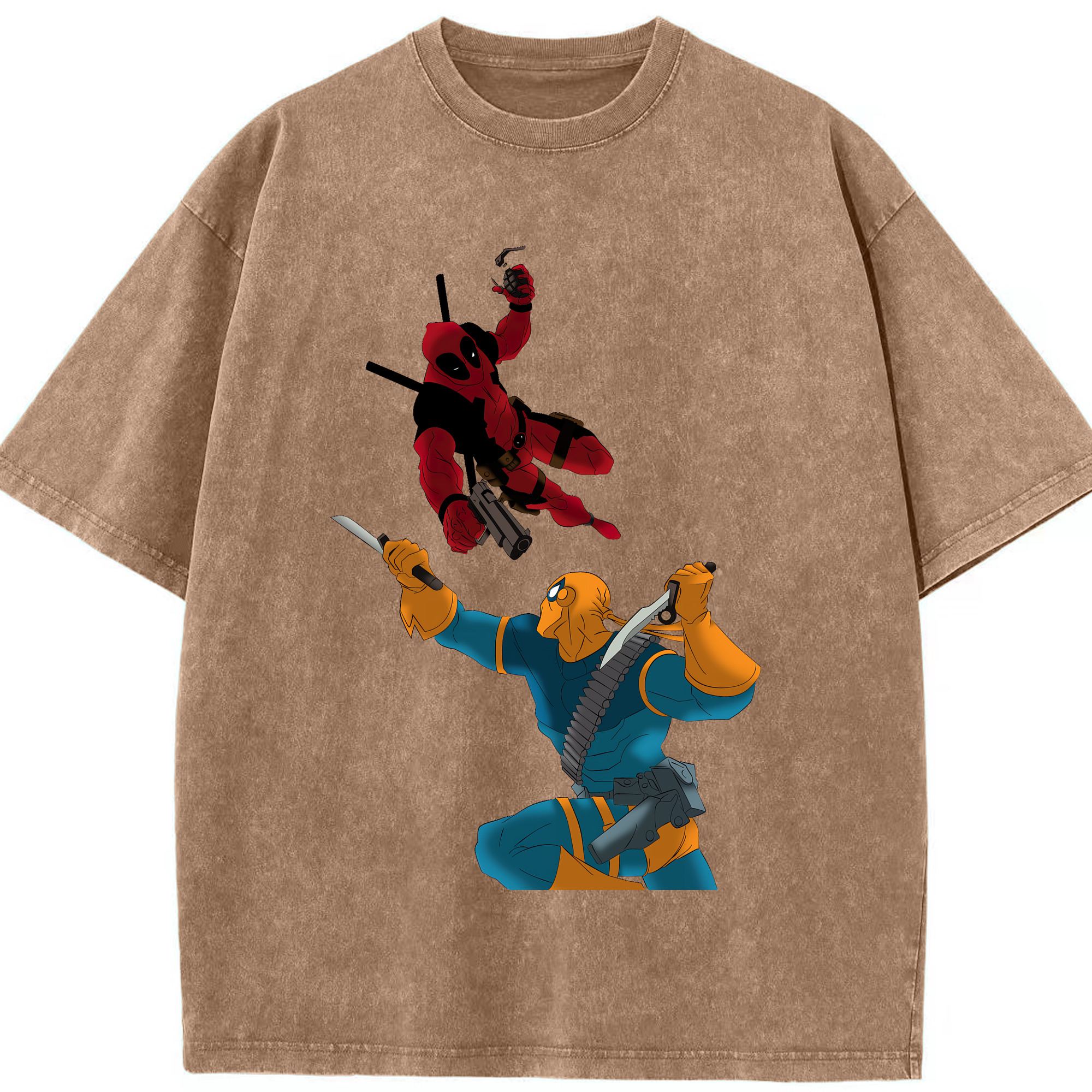 （画像用） Deadpool デッドプール 綿100% ヴィンテージ風 半袖Tシャツ（フロントプリント）