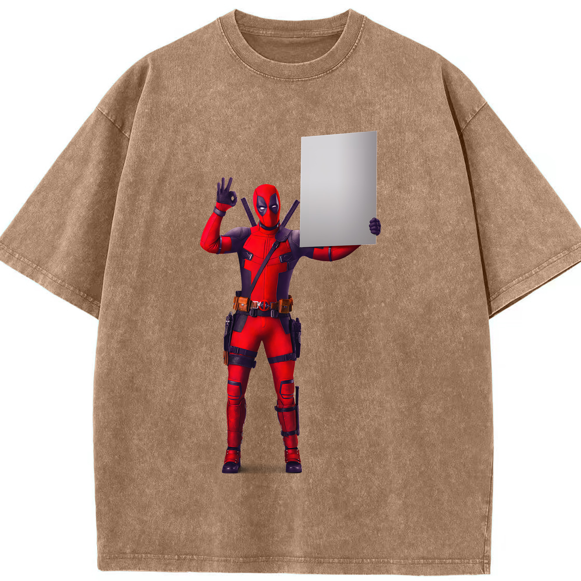 （画像用） Deadpool デッドプール 綿100% ヴィンテージ風 半袖Tシャツ（フロントプリント）