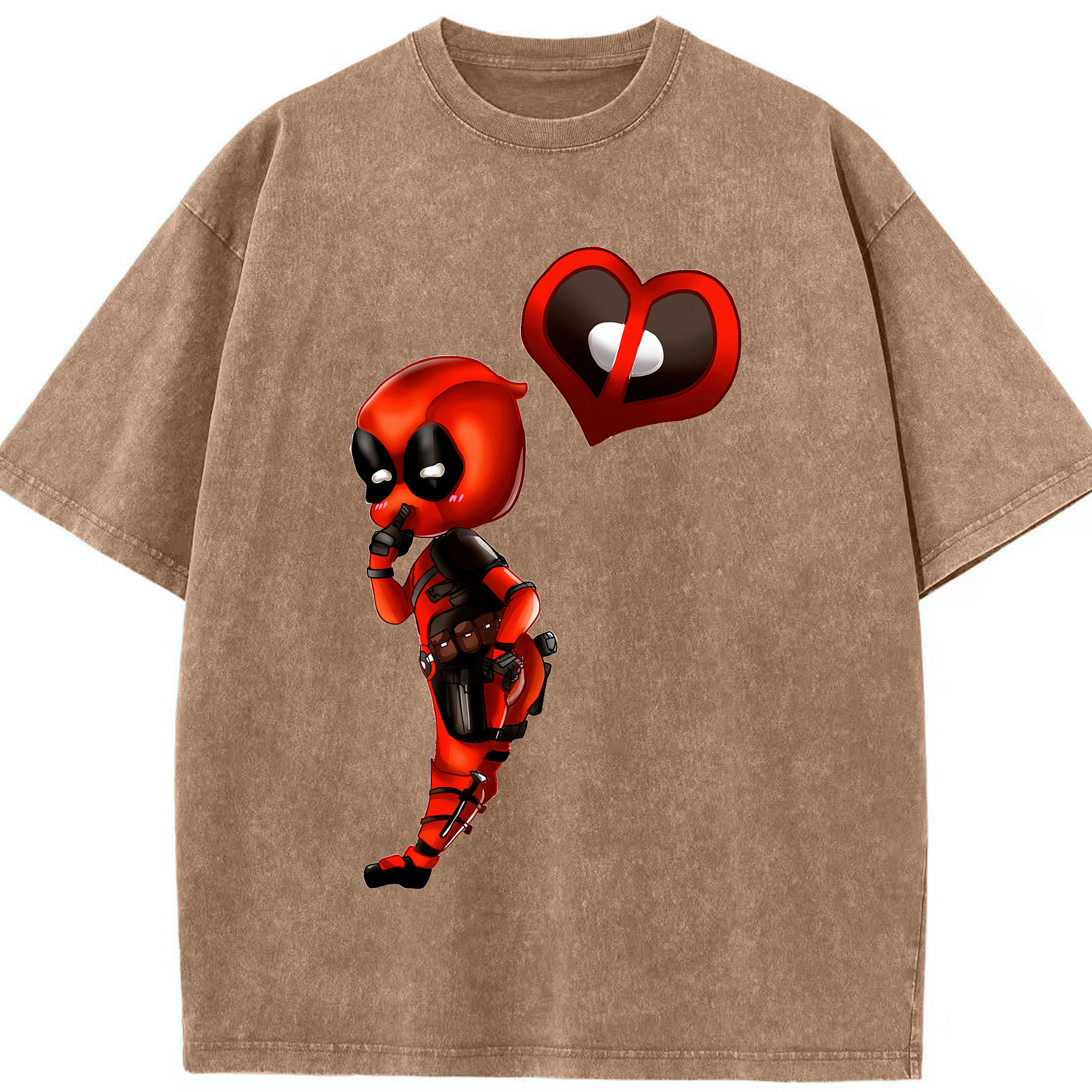 （画像用） Deadpool デッドプール 綿100% ヴィンテージ風 半袖Tシャツ（フロントプリント）