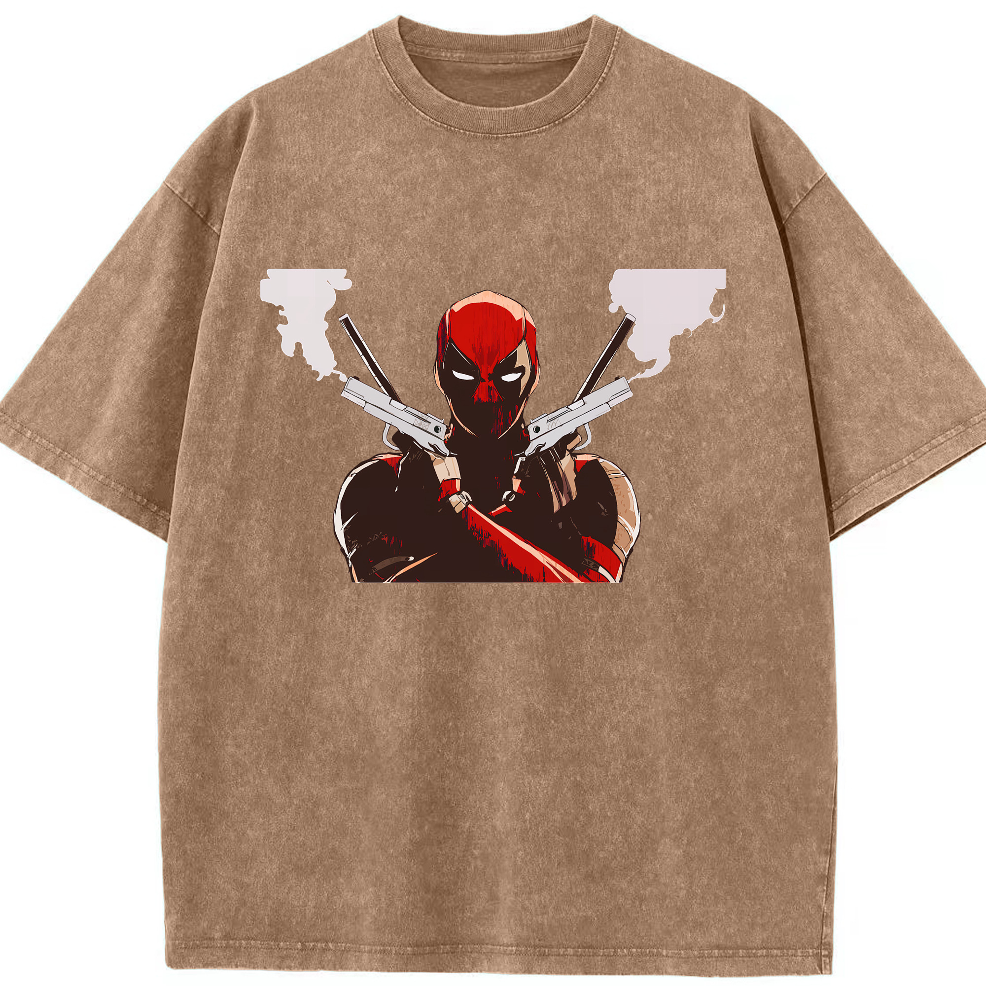 （画像用） Deadpool デッドプール 綿100% ヴィンテージ風 半袖Tシャツ（フロントプリント）