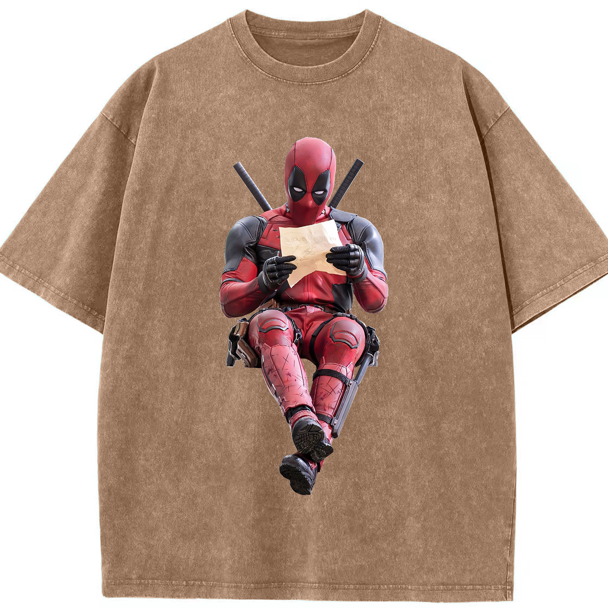 （画像用） Deadpool デッドプール 綿100% ヴィンテージ風 半袖Tシャツ（フロントプリント）