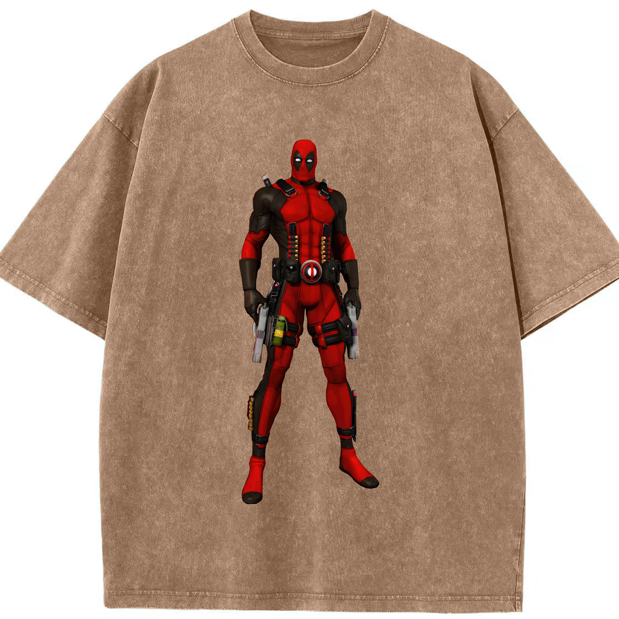（画像用） Deadpool デッドプール 綿100% ヴィンテージ風 半袖Tシャツ（フロントプリント）