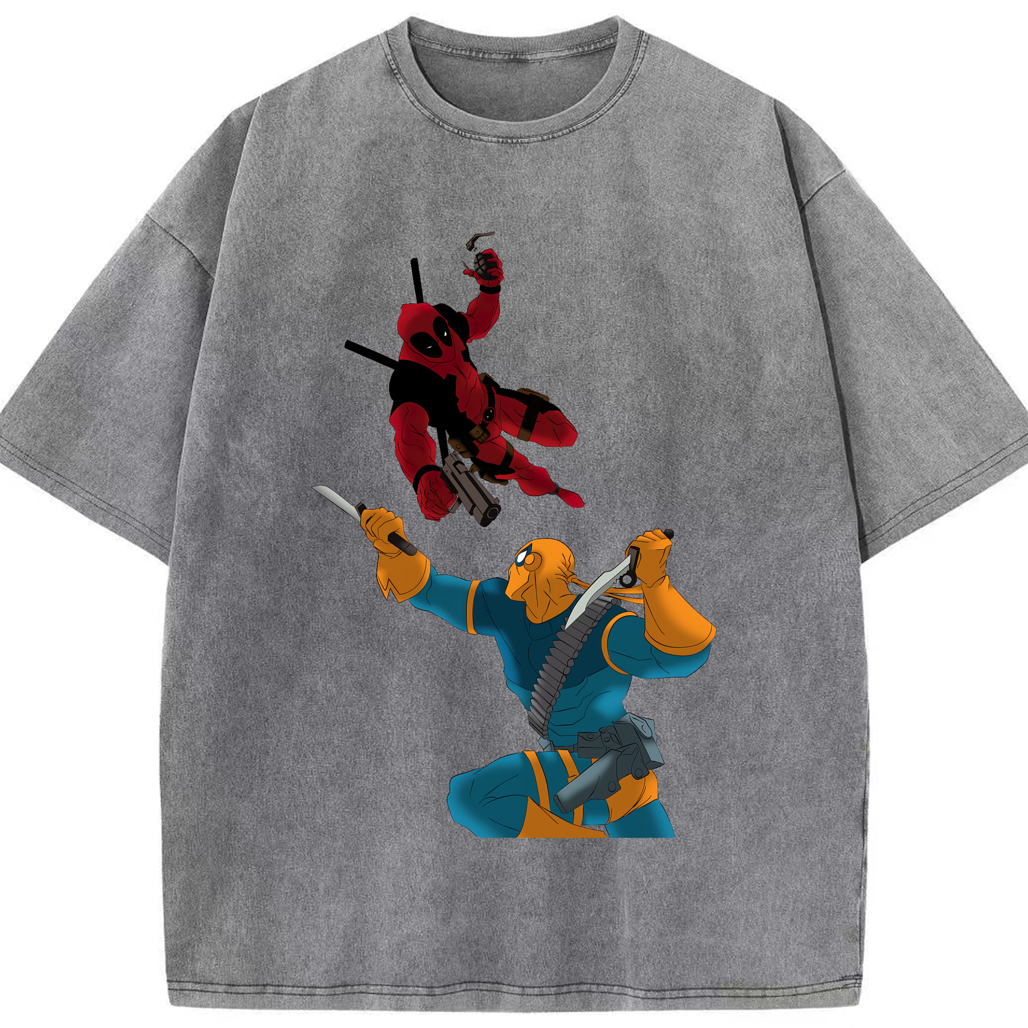 （画像用） Deadpool デッドプール 綿100% ヴィンテージ風 半袖Tシャツ（フロントプリント）