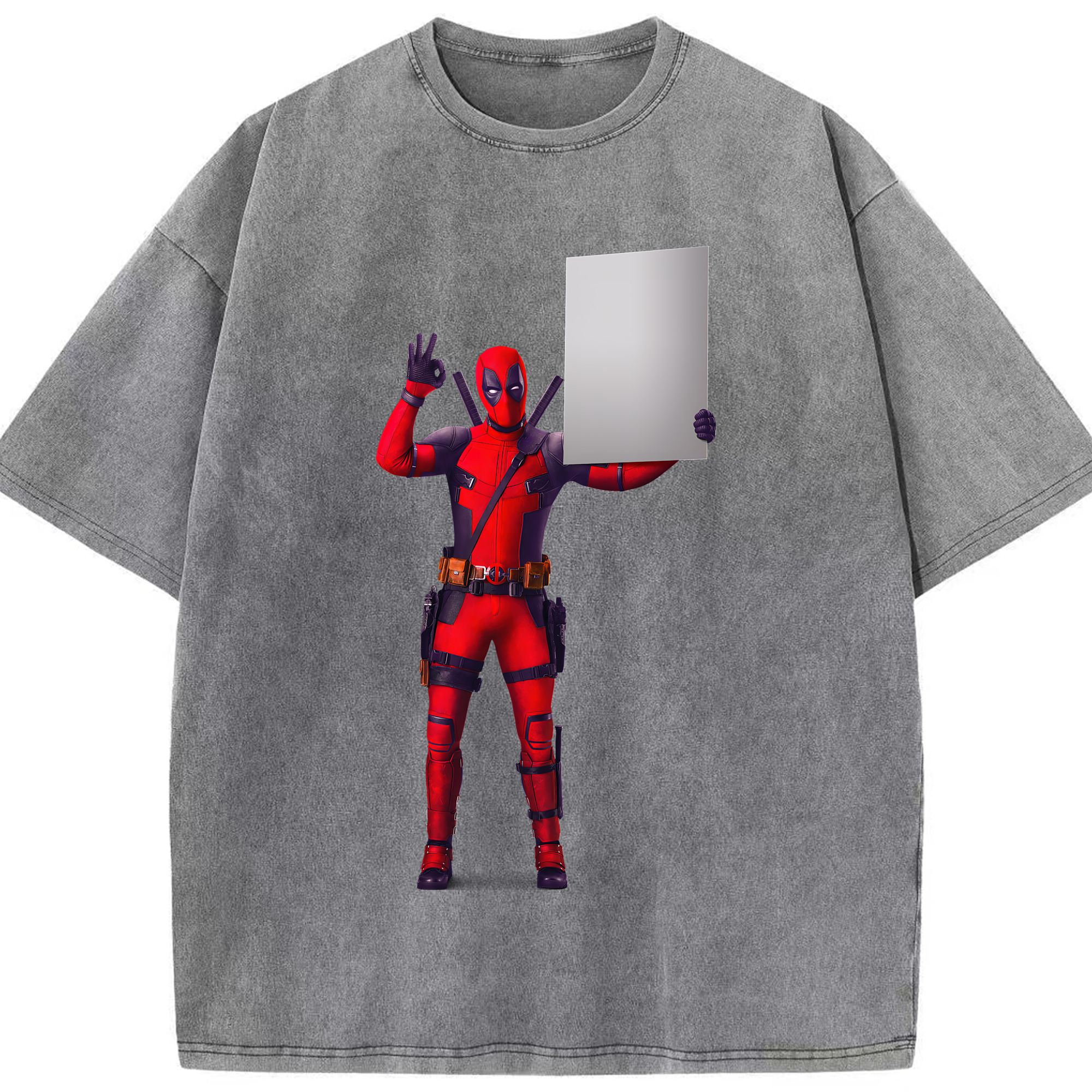 （画像用） Deadpool デッドプール 綿100% ヴィンテージ風 半袖Tシャツ（フロントプリント）