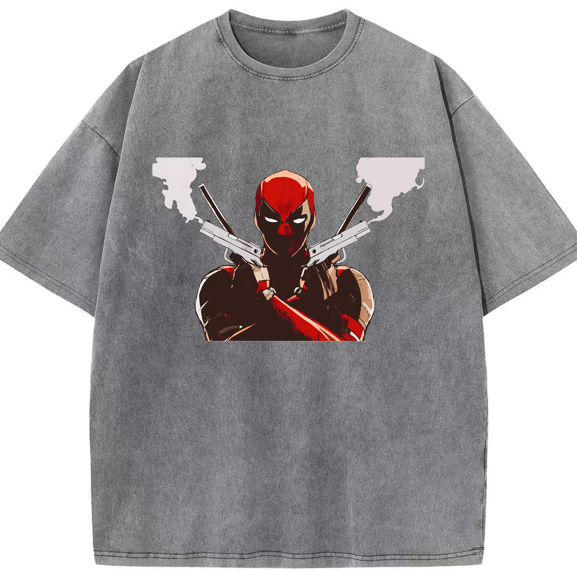 （画像用） Deadpool デッドプール 綿100% ヴィンテージ風 半袖Tシャツ（フロントプリント）