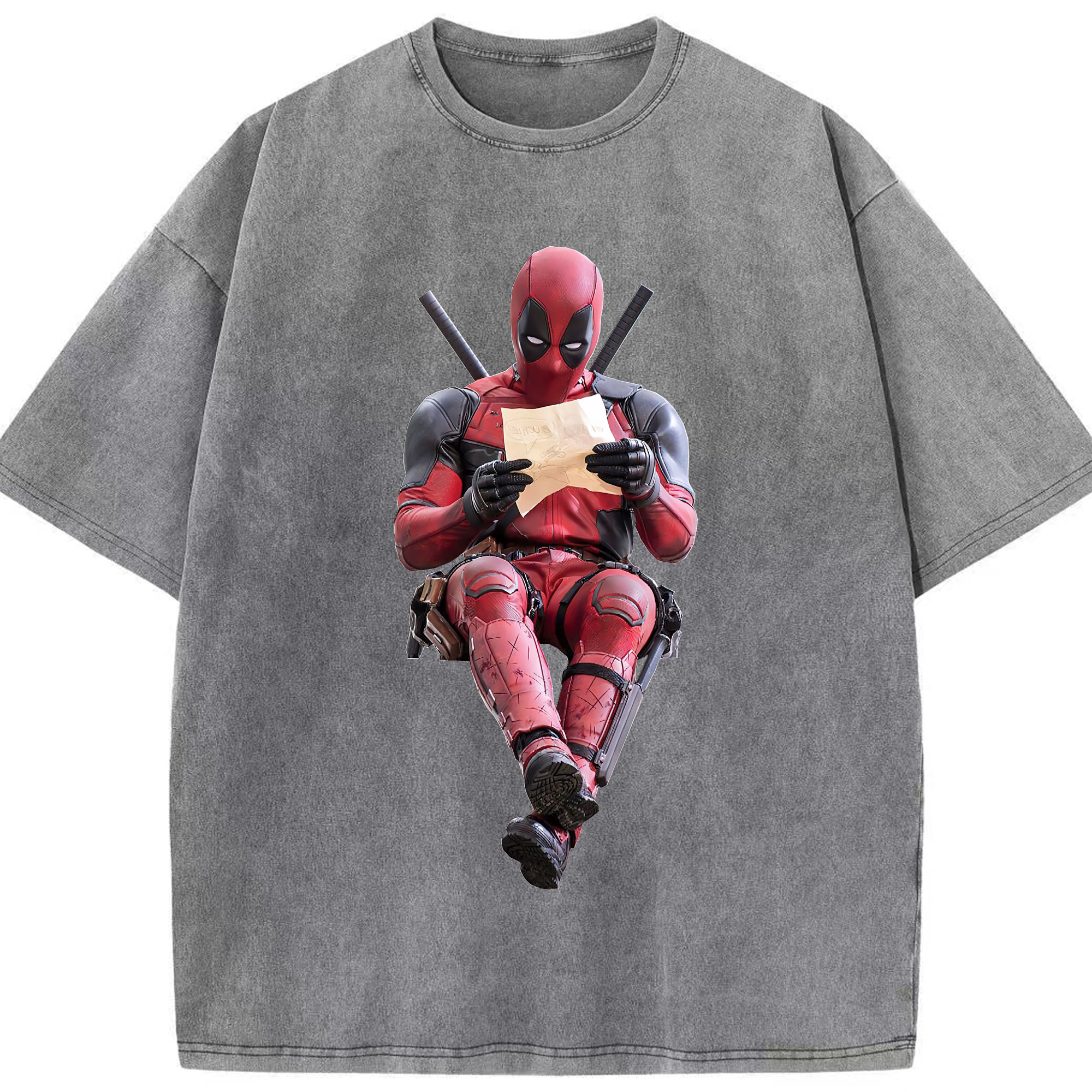 （画像用） Deadpool デッドプール 綿100% ヴィンテージ風 半袖Tシャツ（フロントプリント）