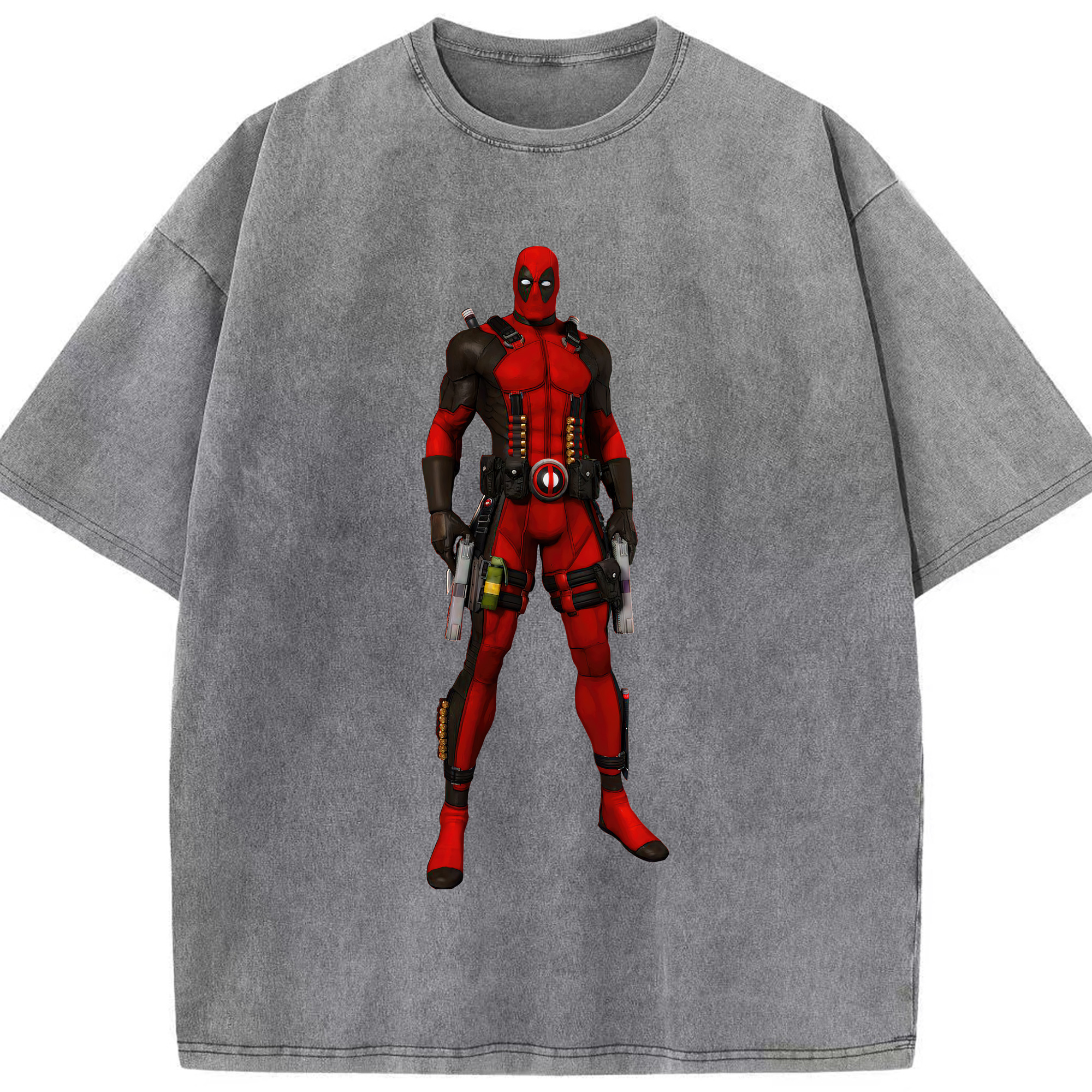 （画像用） Deadpool デッドプール 綿100% ヴィンテージ風 半袖Tシャツ（フロントプリント）