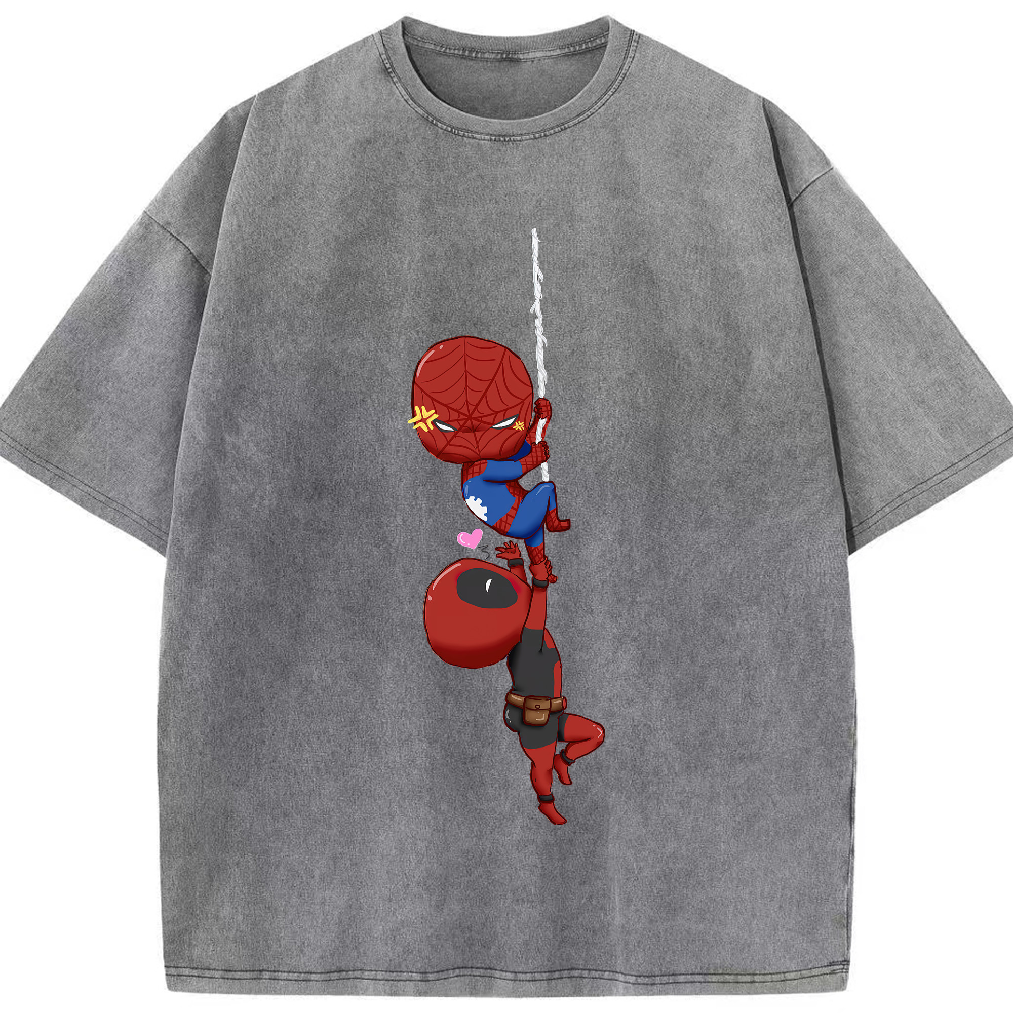 （画像用） Deadpool デッドプール 綿100% ヴィンテージ風 半袖Tシャツ（フロントプリント）