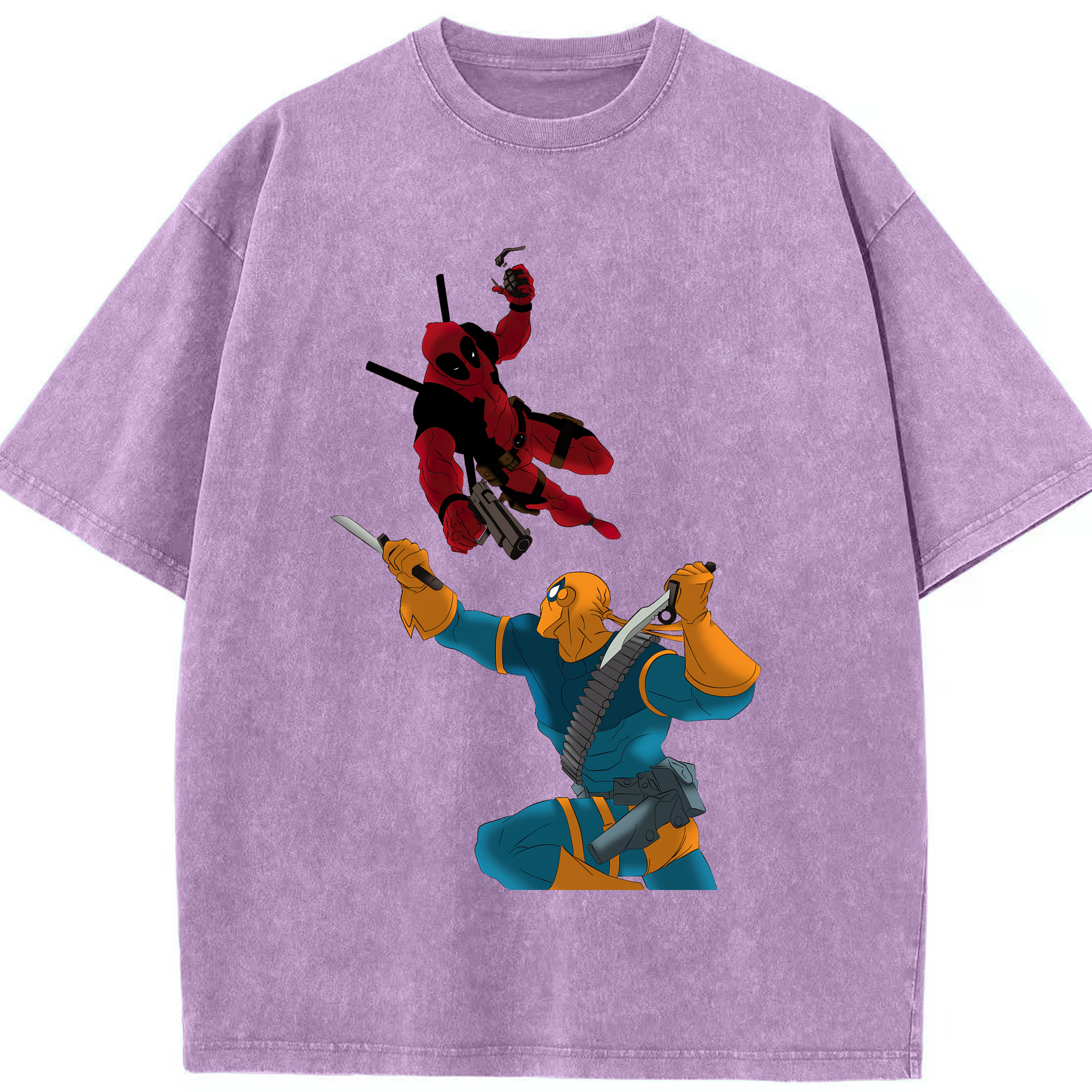 （画像用） Deadpool デッドプール 綿100% ヴィンテージ風 半袖Tシャツ（フロントプリント）