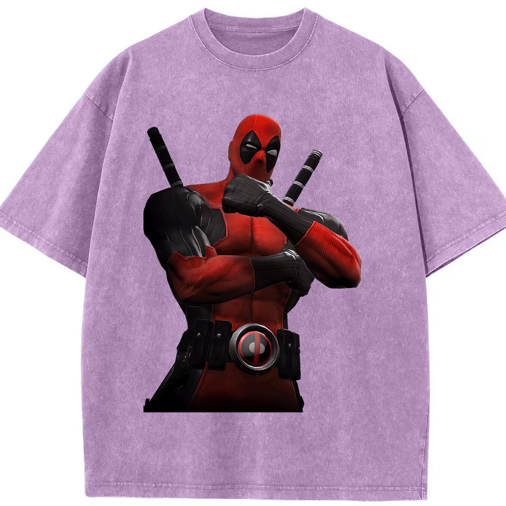 （画像用） Deadpool デッドプール 綿100% ヴィンテージ風 半袖Tシャツ（フロントプリント）