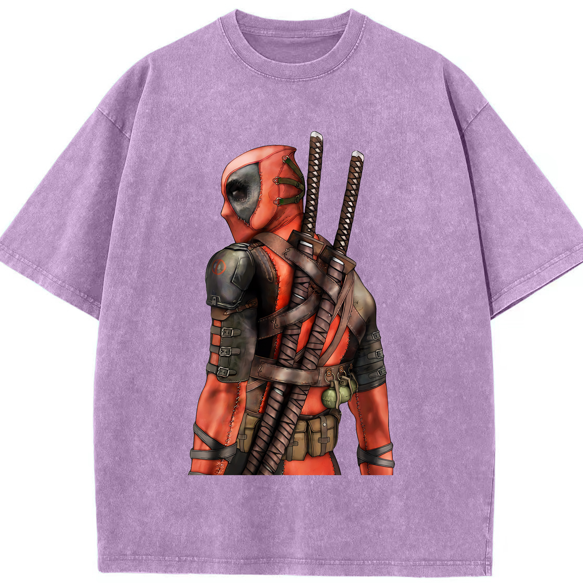 （画像用） Deadpool デッドプール 綿100% ヴィンテージ風 半袖Tシャツ（フロントプリント）
