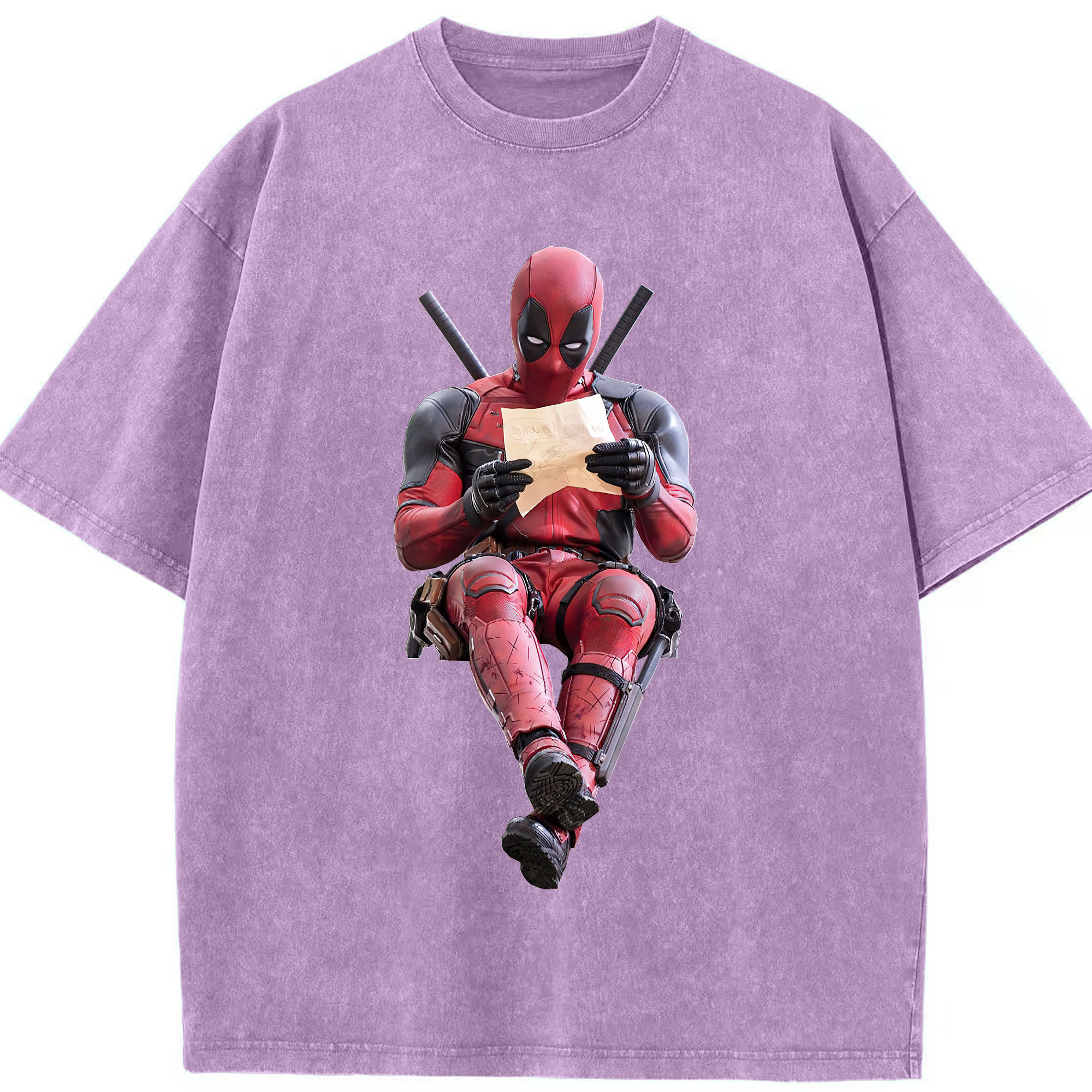 （画像用） Deadpool デッドプール 綿100% ヴィンテージ風 半袖Tシャツ（フロントプリント）