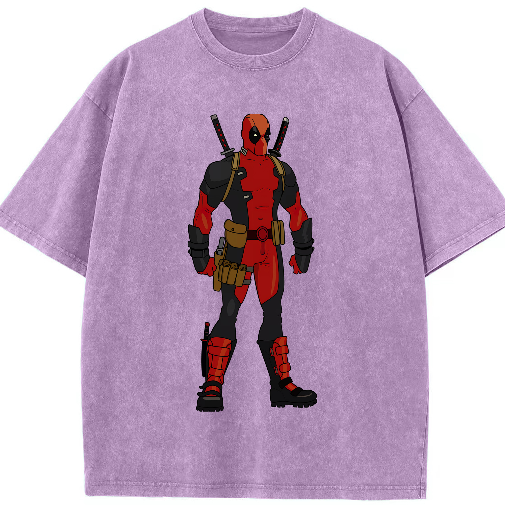 （画像用） Deadpool デッドプール 綿100% ヴィンテージ風 半袖Tシャツ（フロントプリント）