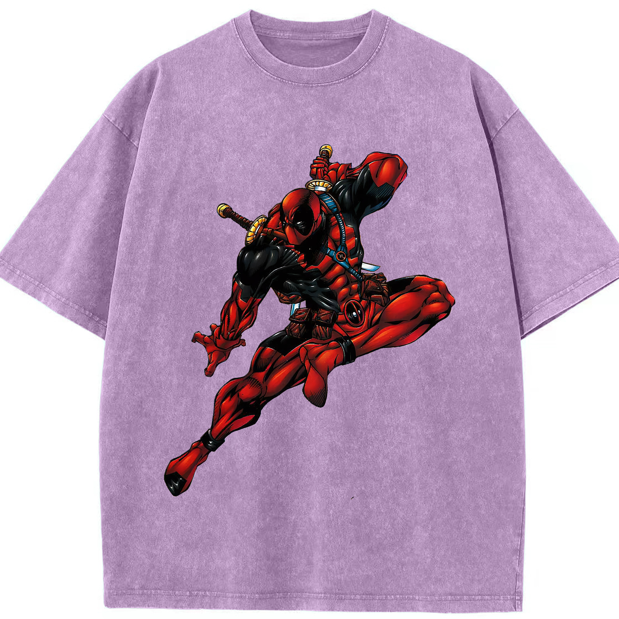 （画像用） Deadpool デッドプール 綿100% ヴィンテージ風 半袖Tシャツ（フロントプリント）