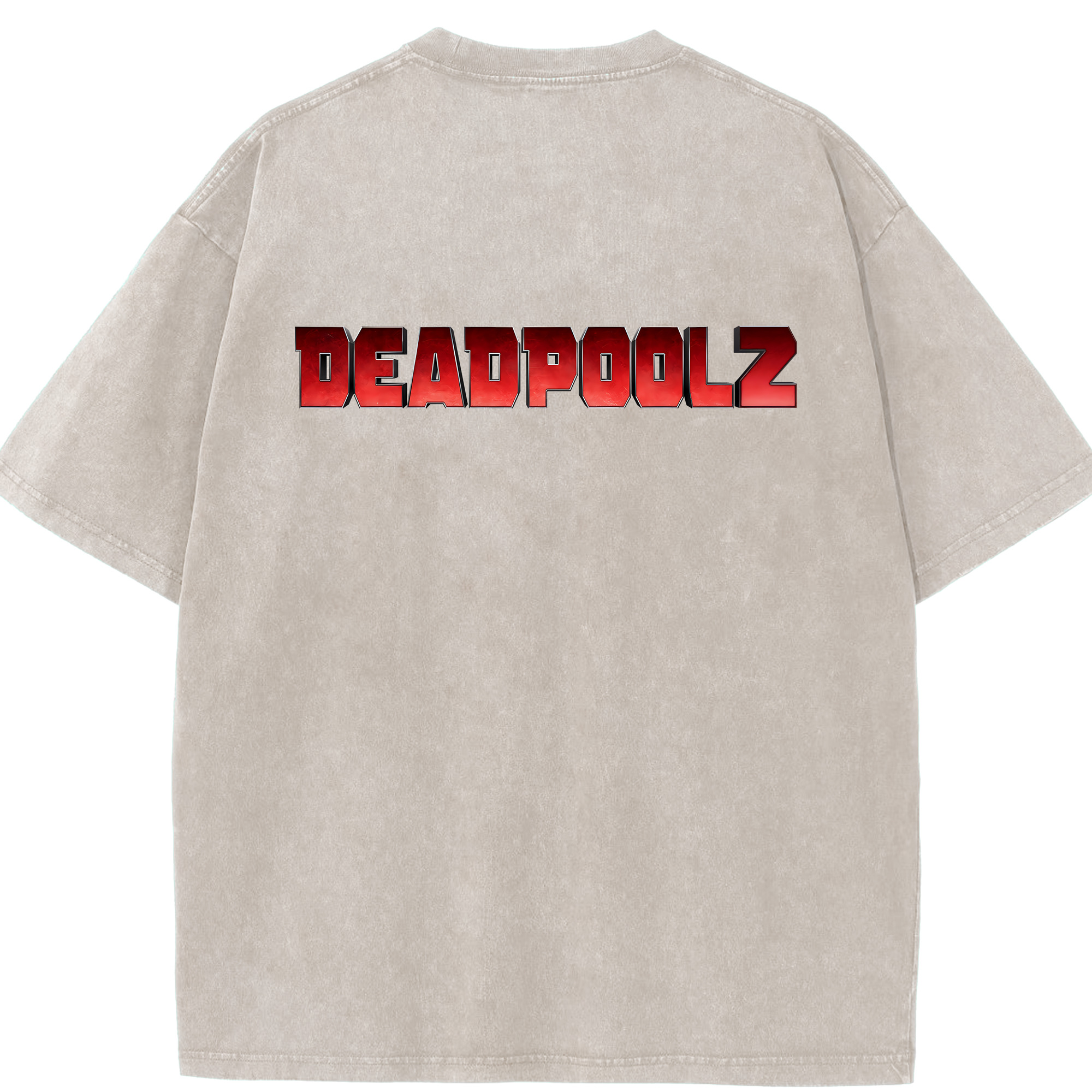 （画像用） Deadpool デッドプール 綿100% ヴィンテージ風 半袖Tシャツ（背面プリント）