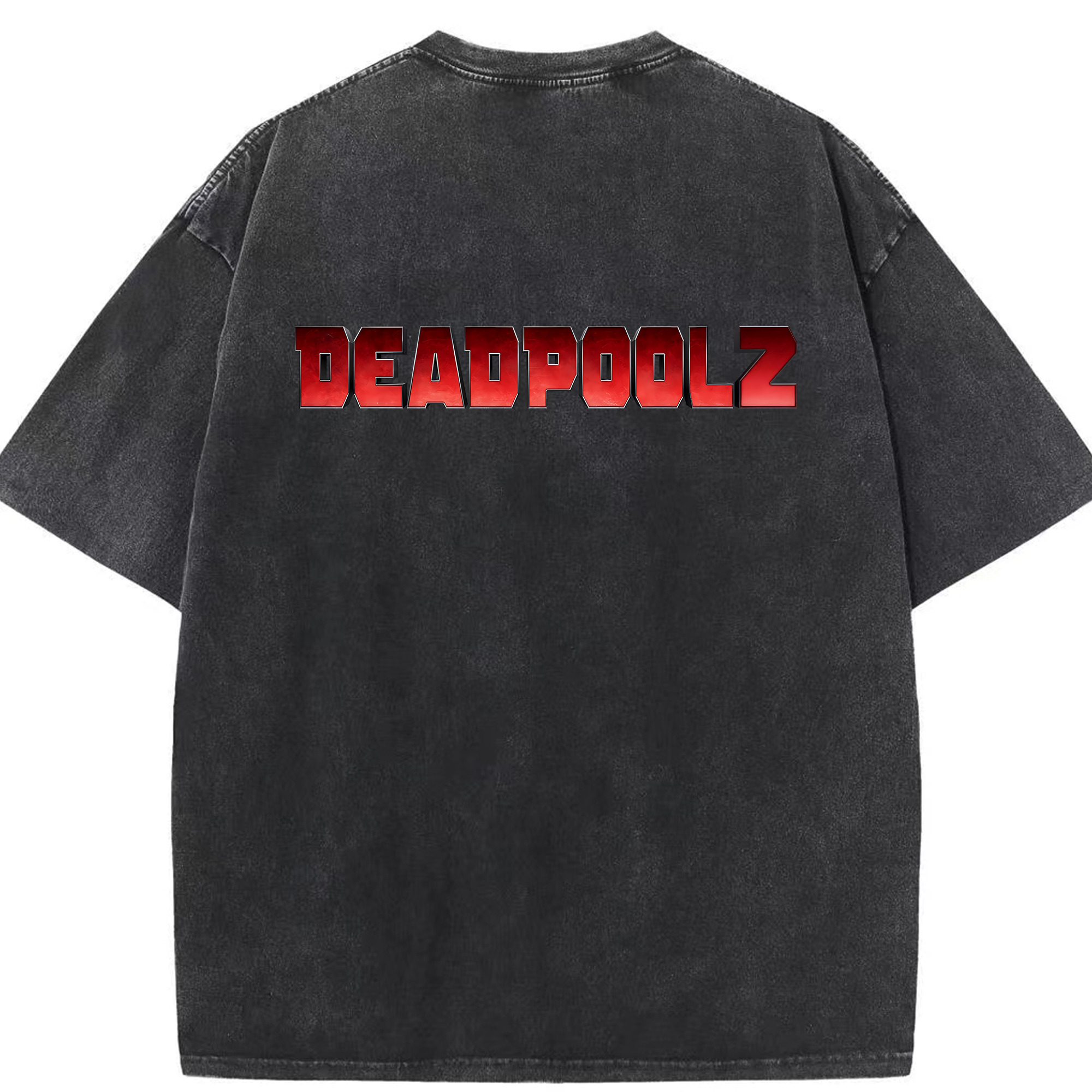 （画像用） Deadpool デッドプール 綿100% ヴィンテージ風 半袖Tシャツ（背面プリント）