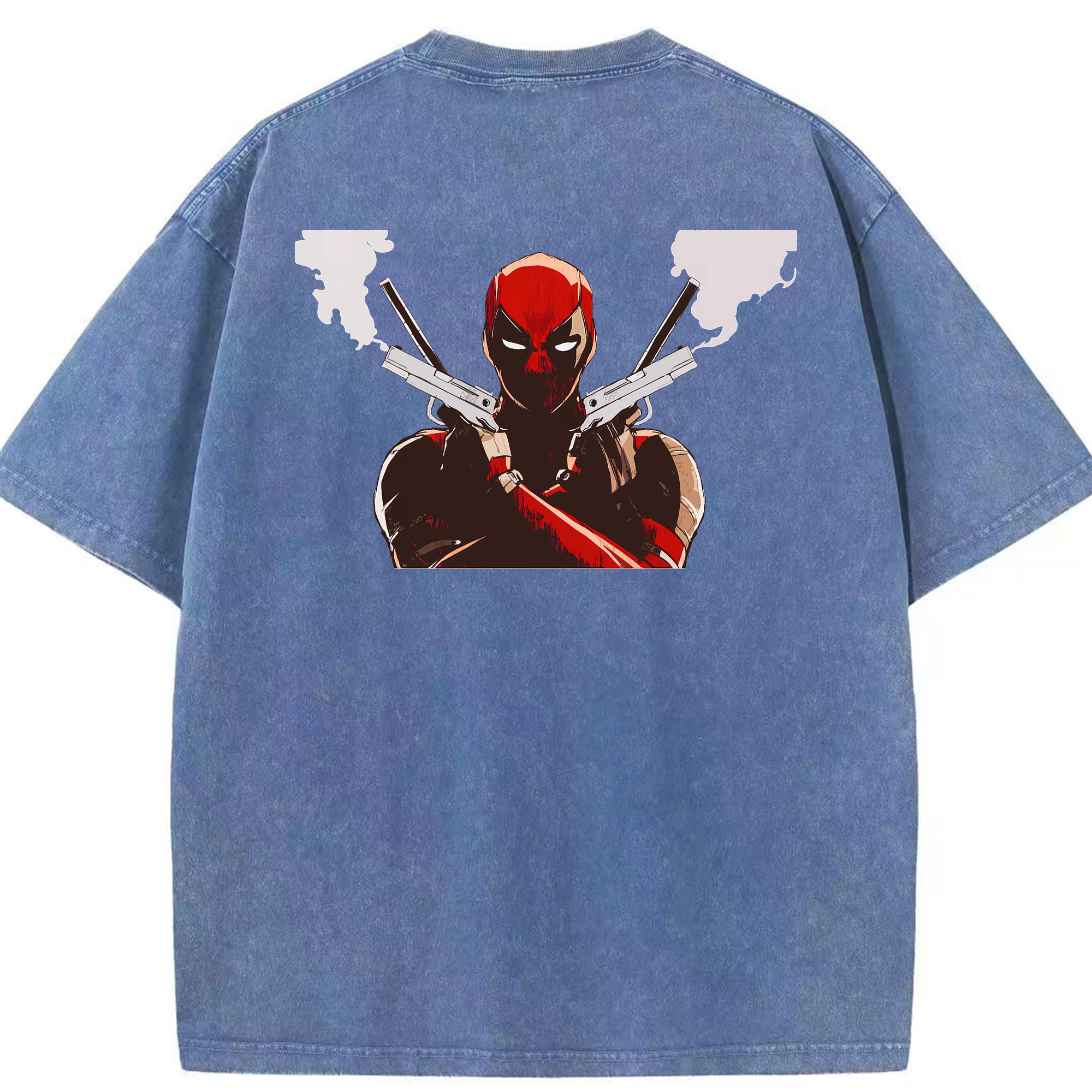 （画像用） Deadpool デッドプール 綿100% ヴィンテージ風 半袖Tシャツ（背面プリント）