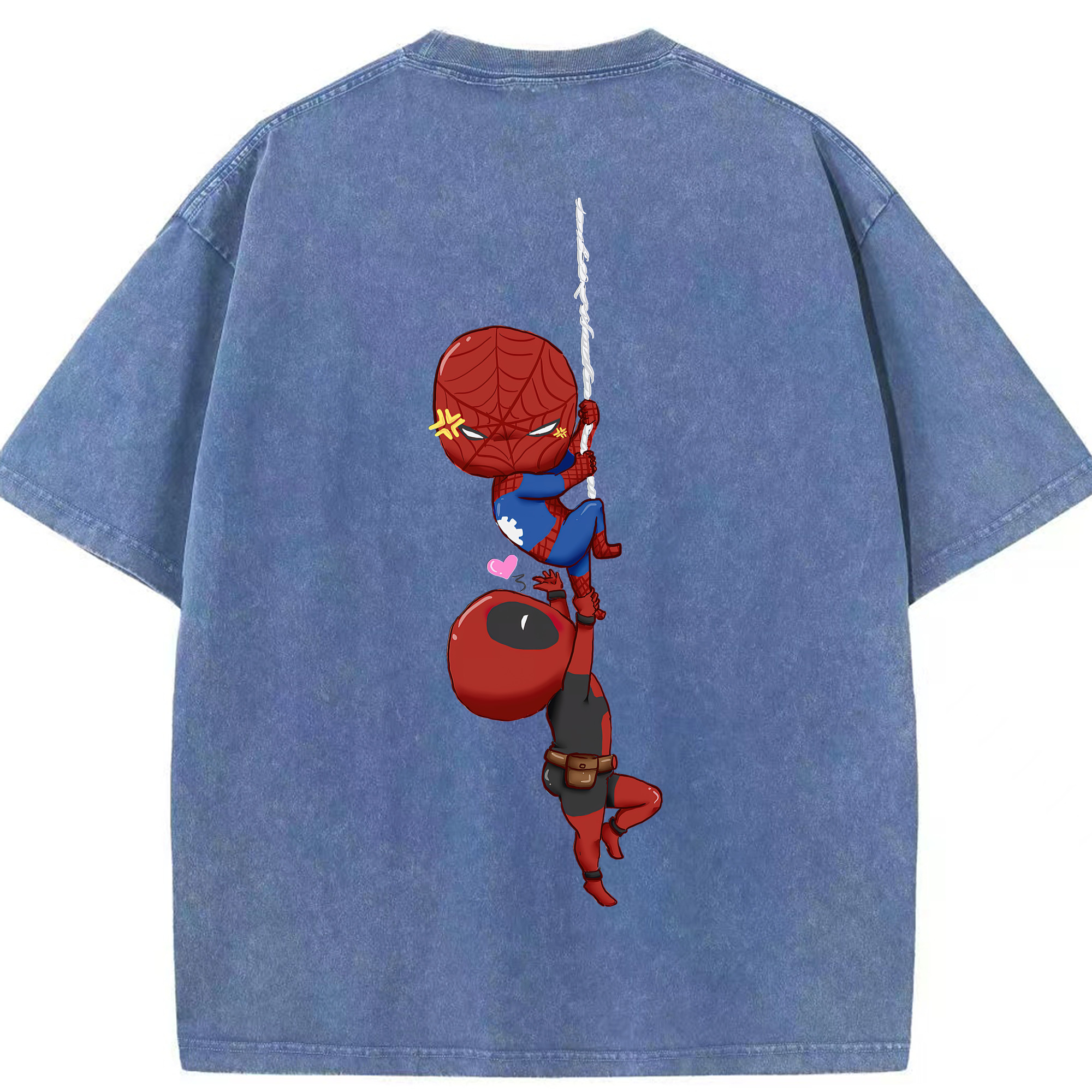 （画像用） Deadpool デッドプール 綿100% ヴィンテージ風 半袖Tシャツ（背面プリント）