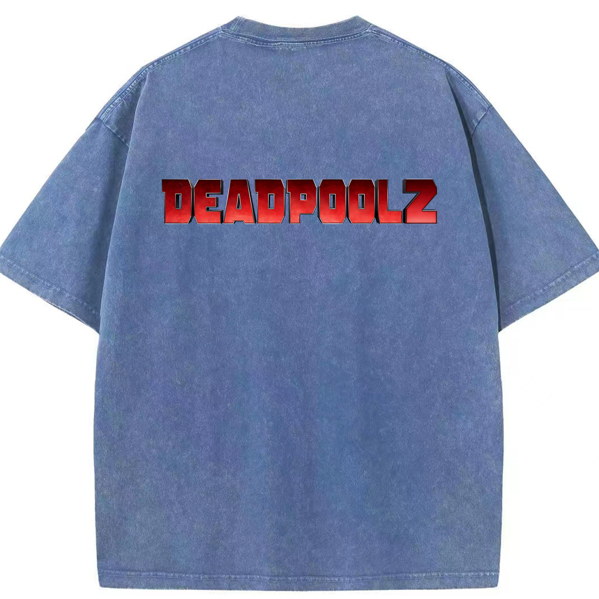 （画像用） Deadpool デッドプール 綿100% ヴィンテージ風 半袖Tシャツ（背面プリント）