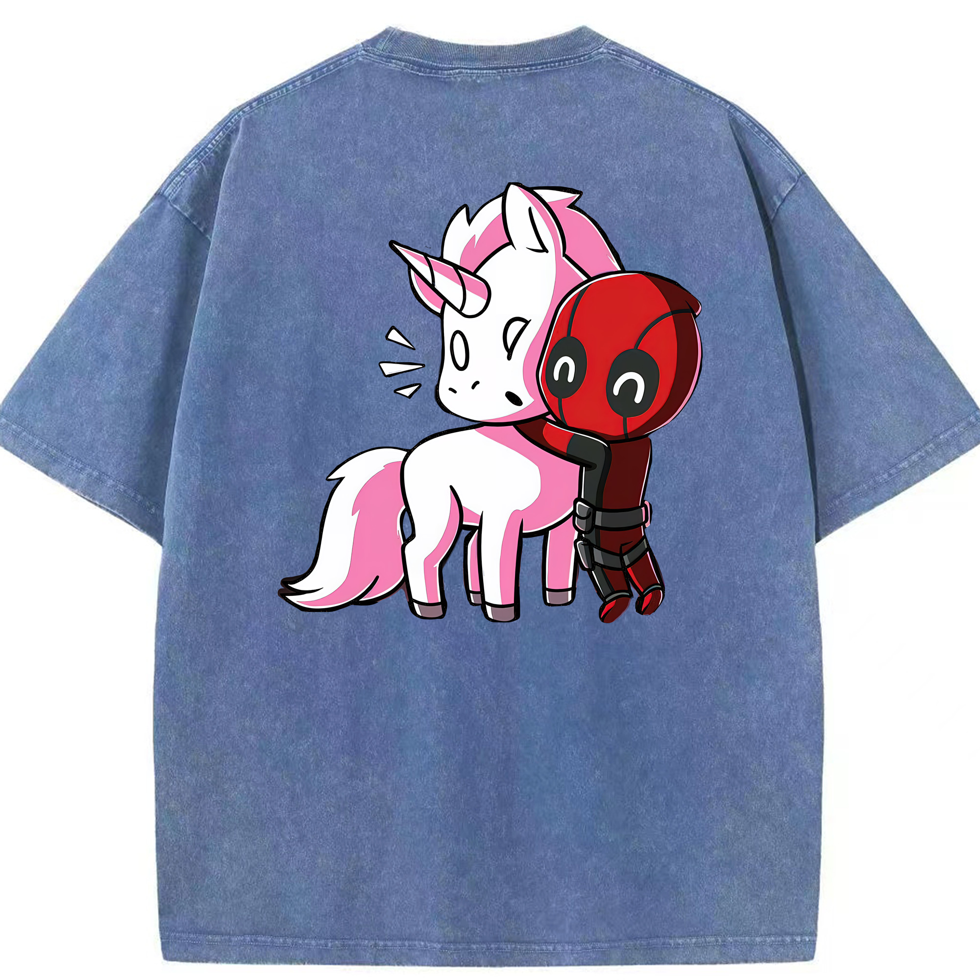 （画像用） Deadpool デッドプール 綿100% ヴィンテージ風 半袖Tシャツ（背面プリント）