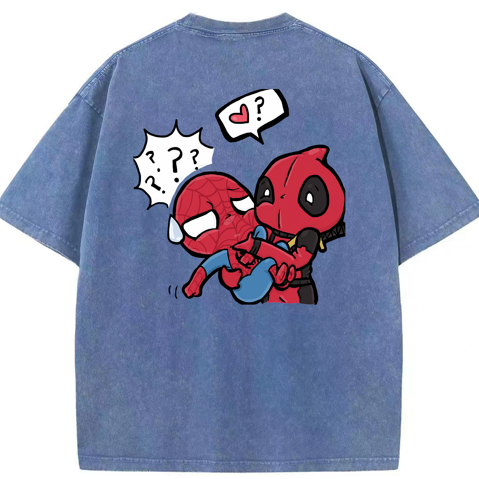 （画像用） Deadpool デッドプール 綿100% ヴィンテージ風 半袖Tシャツ（背面プリント）