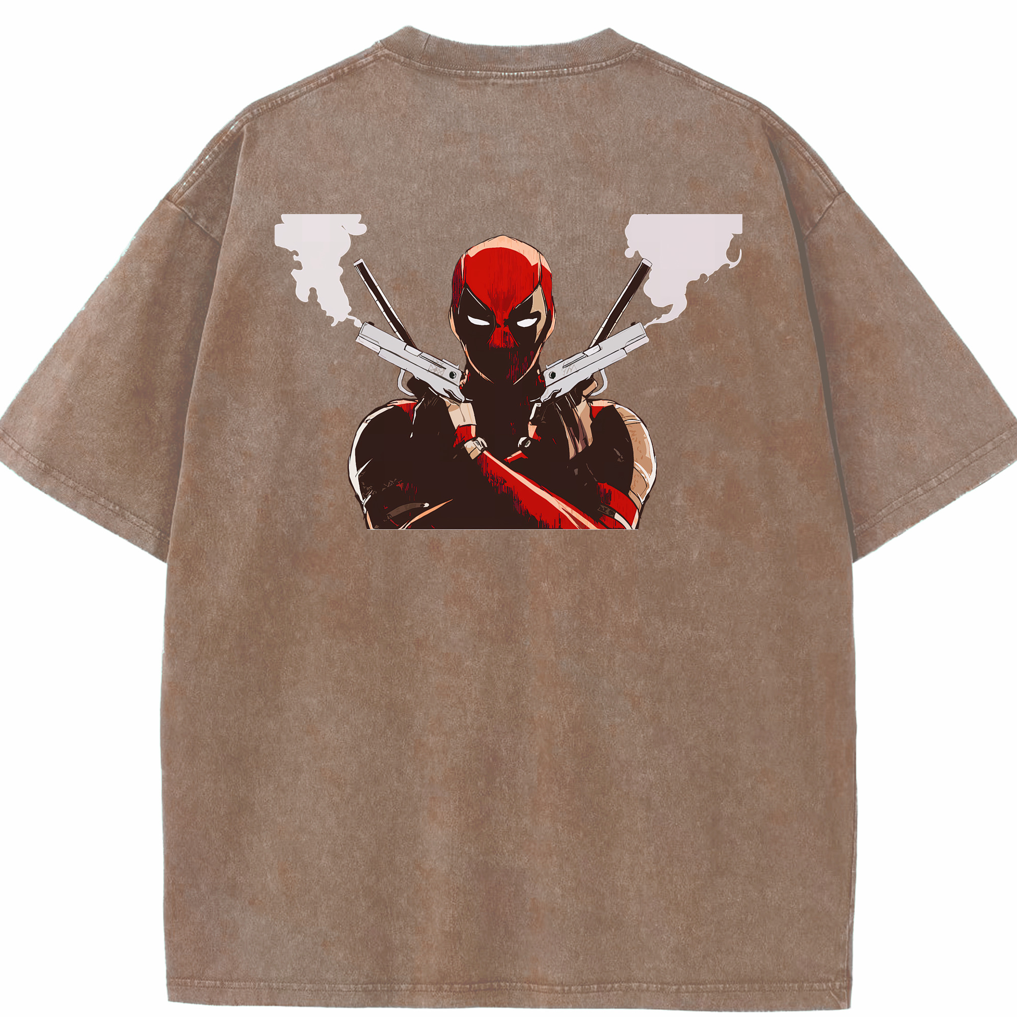 （画像用） Deadpool デッドプール 綿100% ヴィンテージ風 半袖Tシャツ（背面プリント）