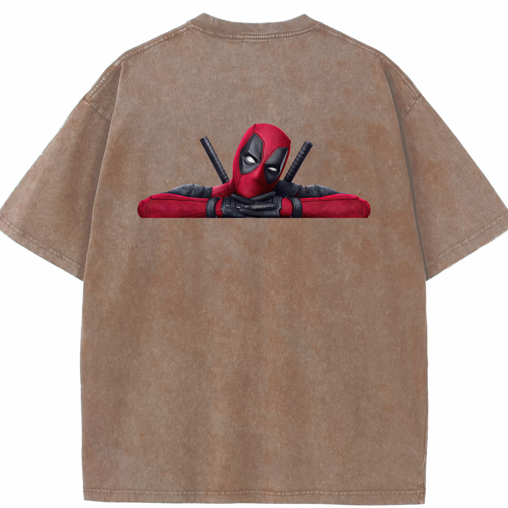 （画像用） Deadpool デッドプール 綿100% ヴィンテージ風 半袖Tシャツ（背面プリント）