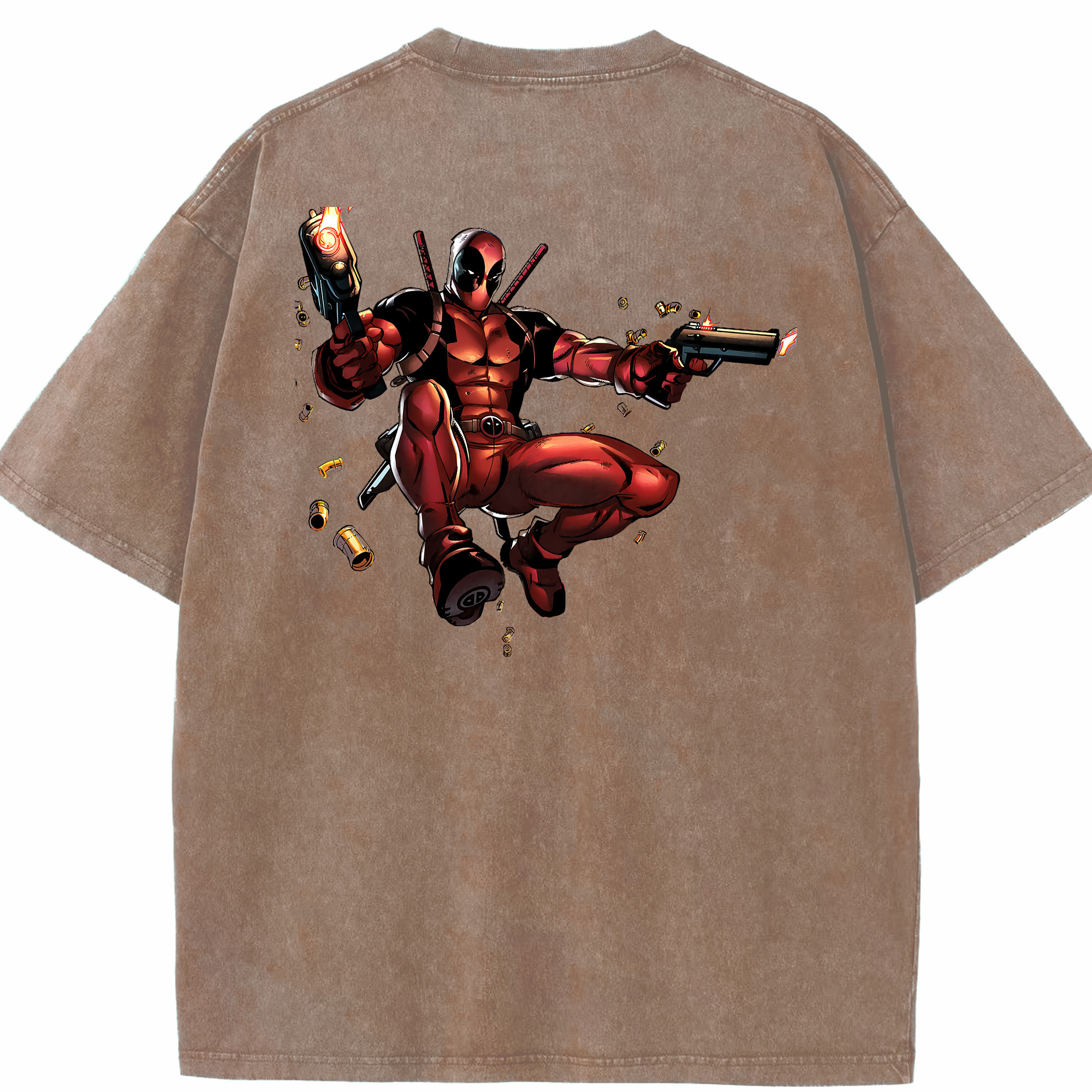 （画像用） Deadpool デッドプール 綿100% ヴィンテージ風 半袖Tシャツ（背面プリント）