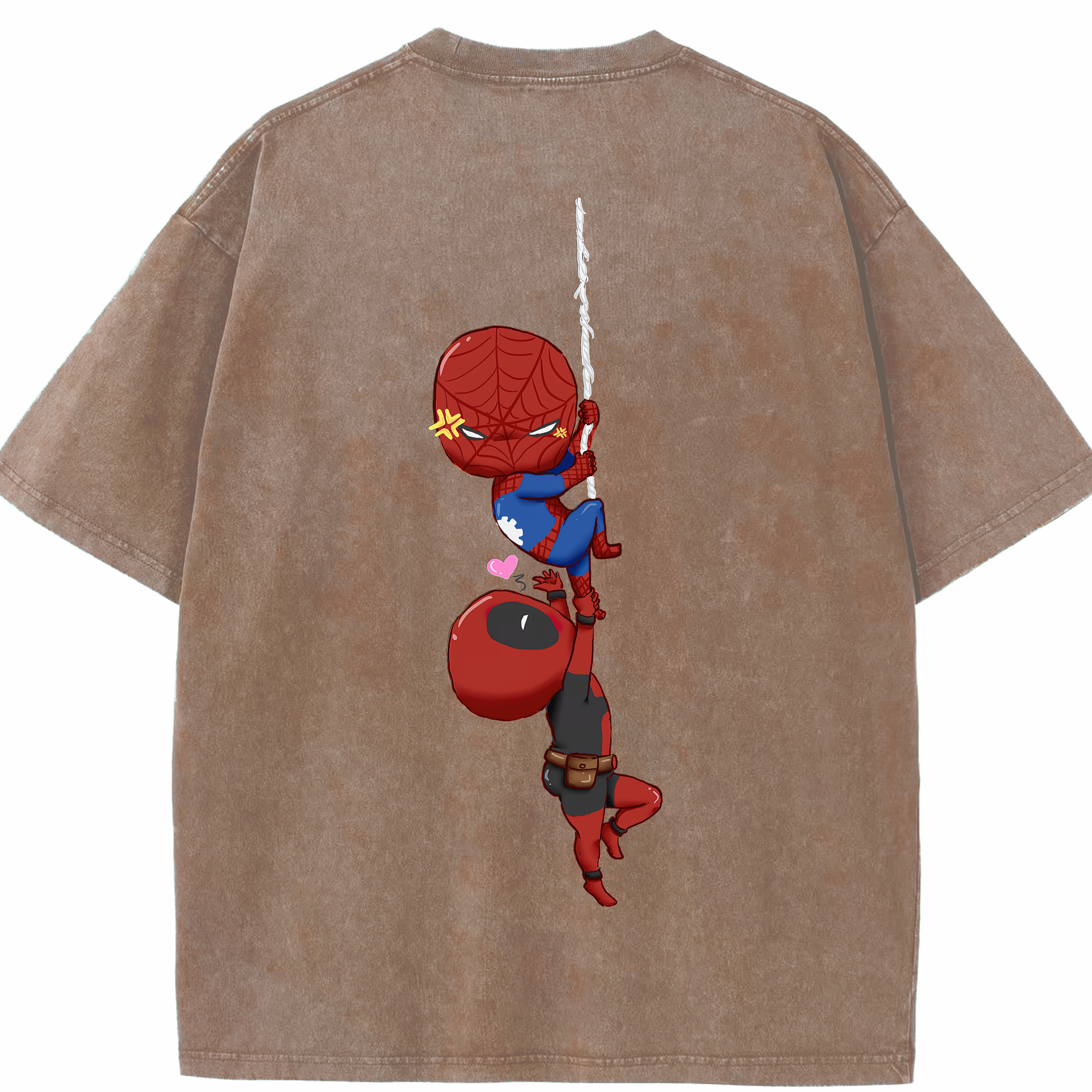 （画像用） Deadpool デッドプール 綿100% ヴィンテージ風 半袖Tシャツ（背面プリント）