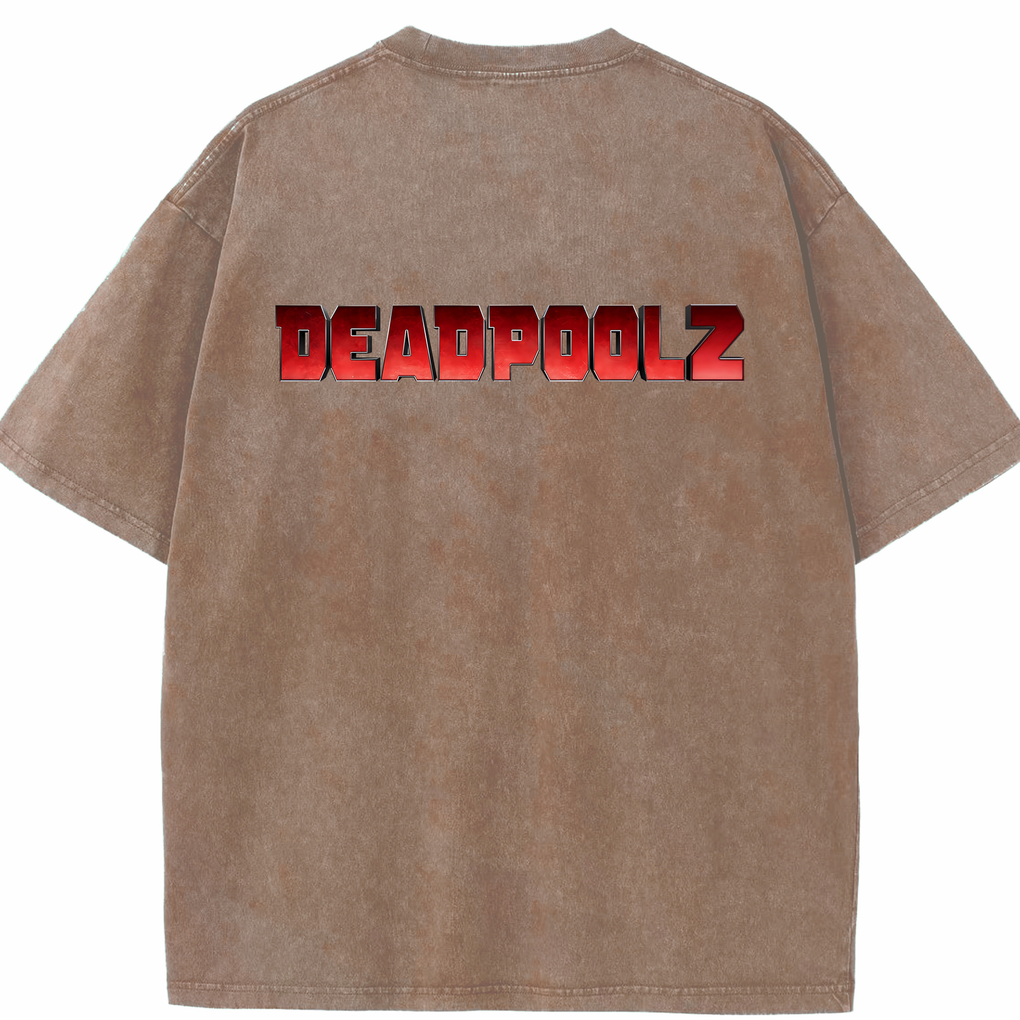 （画像用） Deadpool デッドプール 綿100% ヴィンテージ風 半袖Tシャツ（背面プリント）