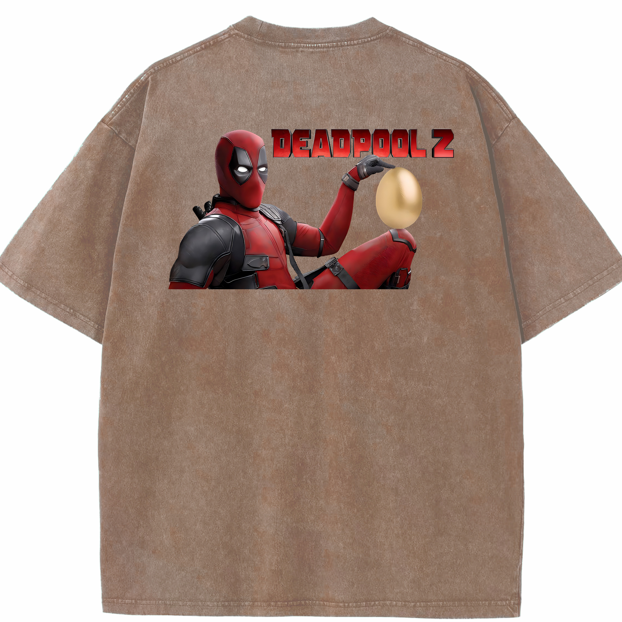（画像用） Deadpool デッドプール 綿100% ヴィンテージ風 半袖Tシャツ（背面プリント）