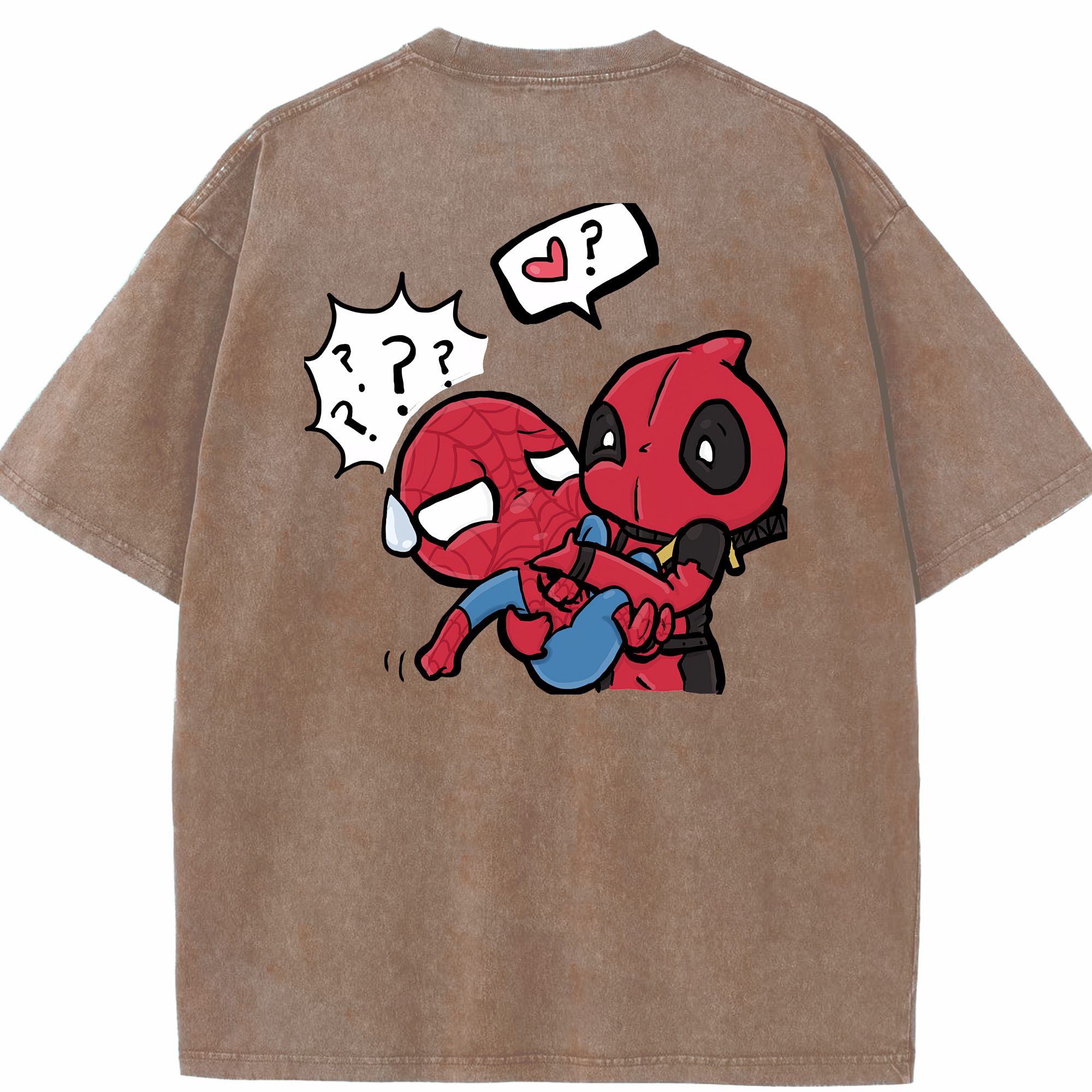 （画像用） Deadpool デッドプール 綿100% ヴィンテージ風 半袖Tシャツ（背面プリント）