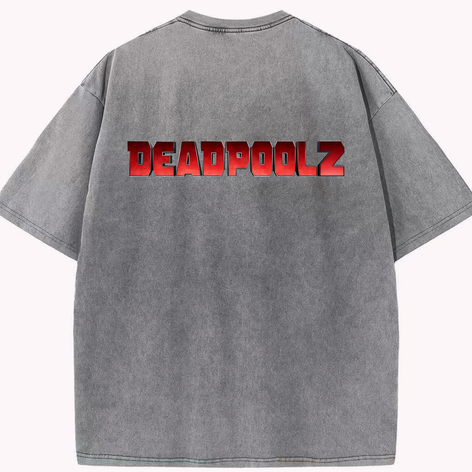 （画像用） Deadpool デッドプール 綿100% ヴィンテージ風 半袖Tシャツ（背面プリント）