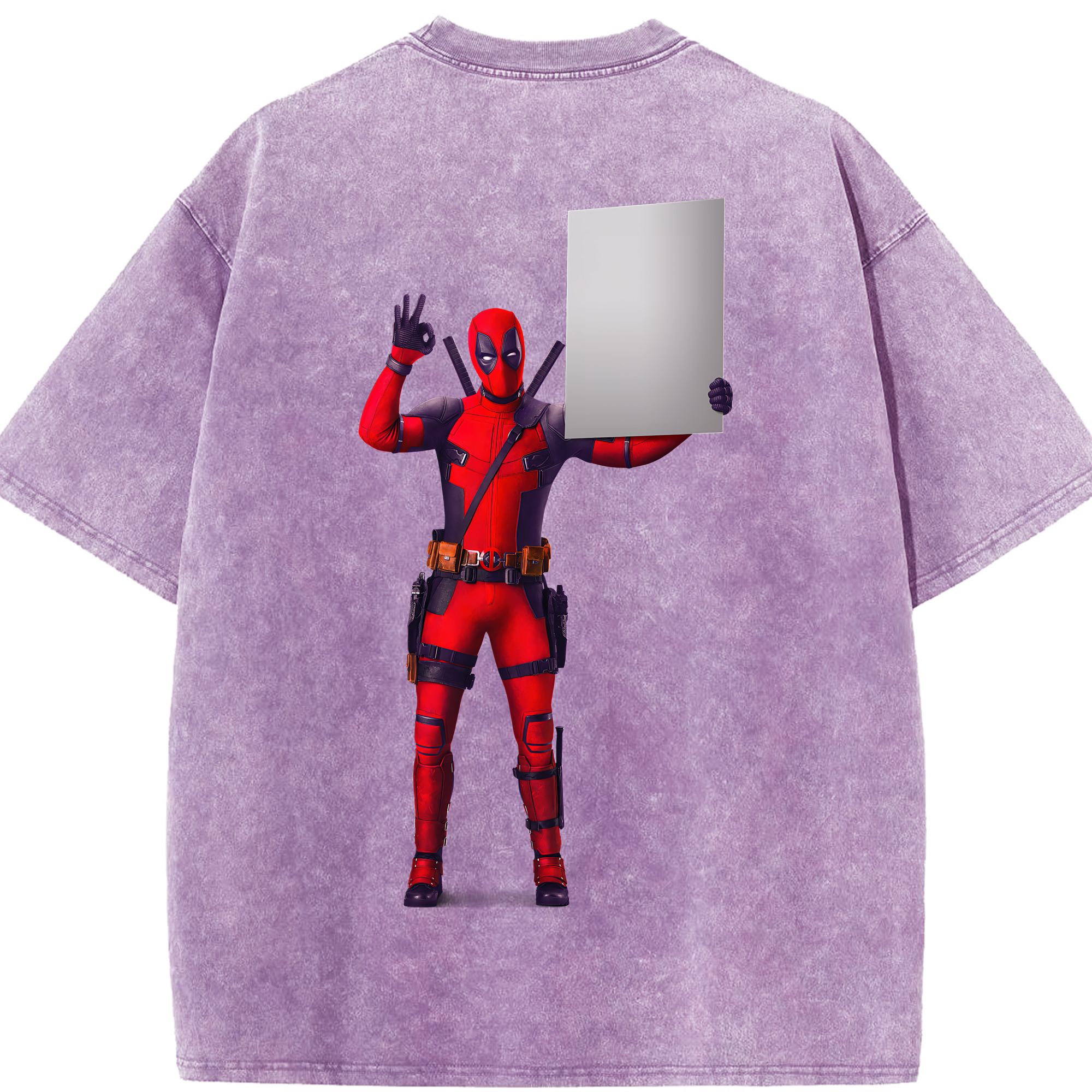 （画像用） Deadpool デッドプール 綿100% ヴィンテージ風 半袖Tシャツ（背面プリント）