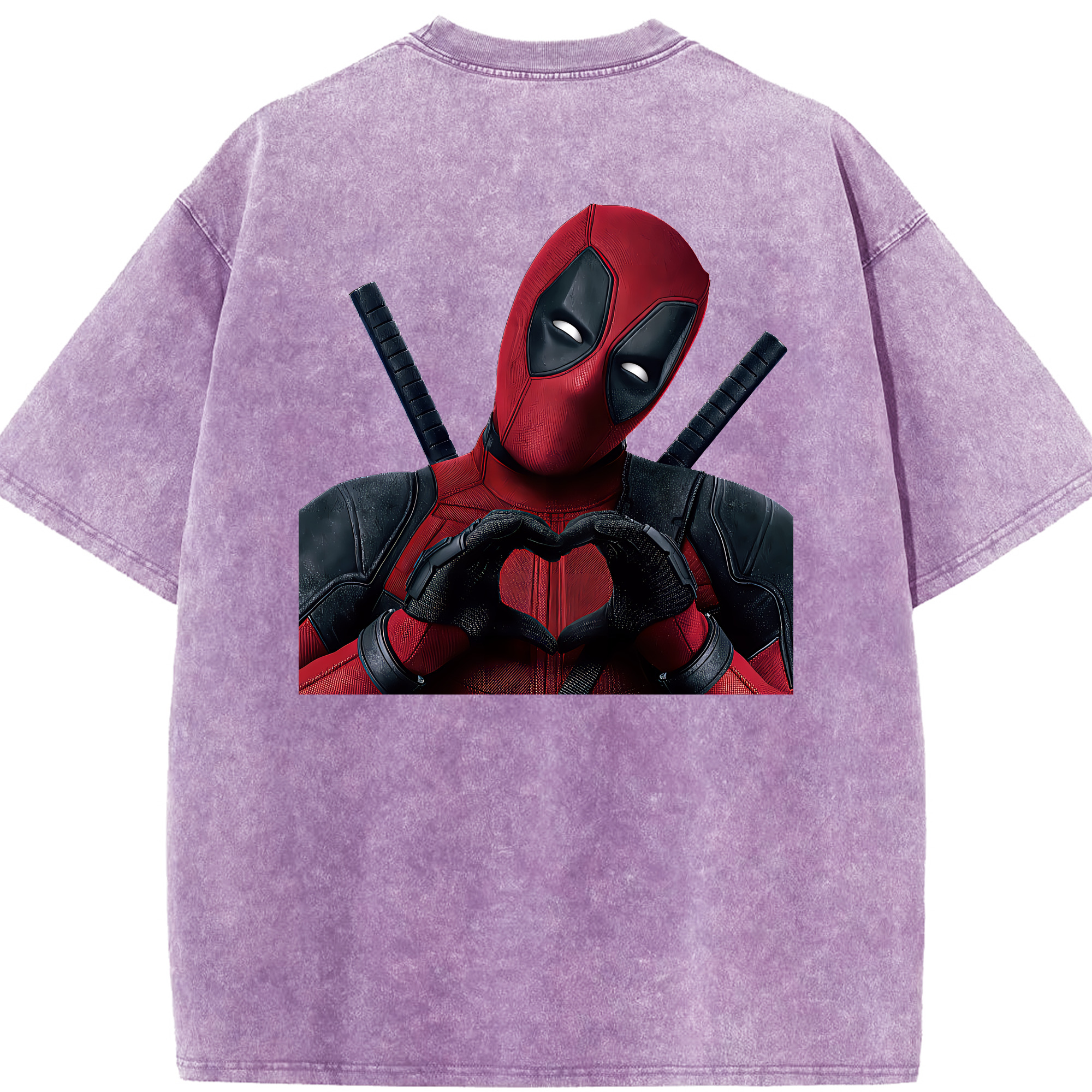 （画像用） Deadpool デッドプール 綿100% ヴィンテージ風 半袖Tシャツ（背面プリント）