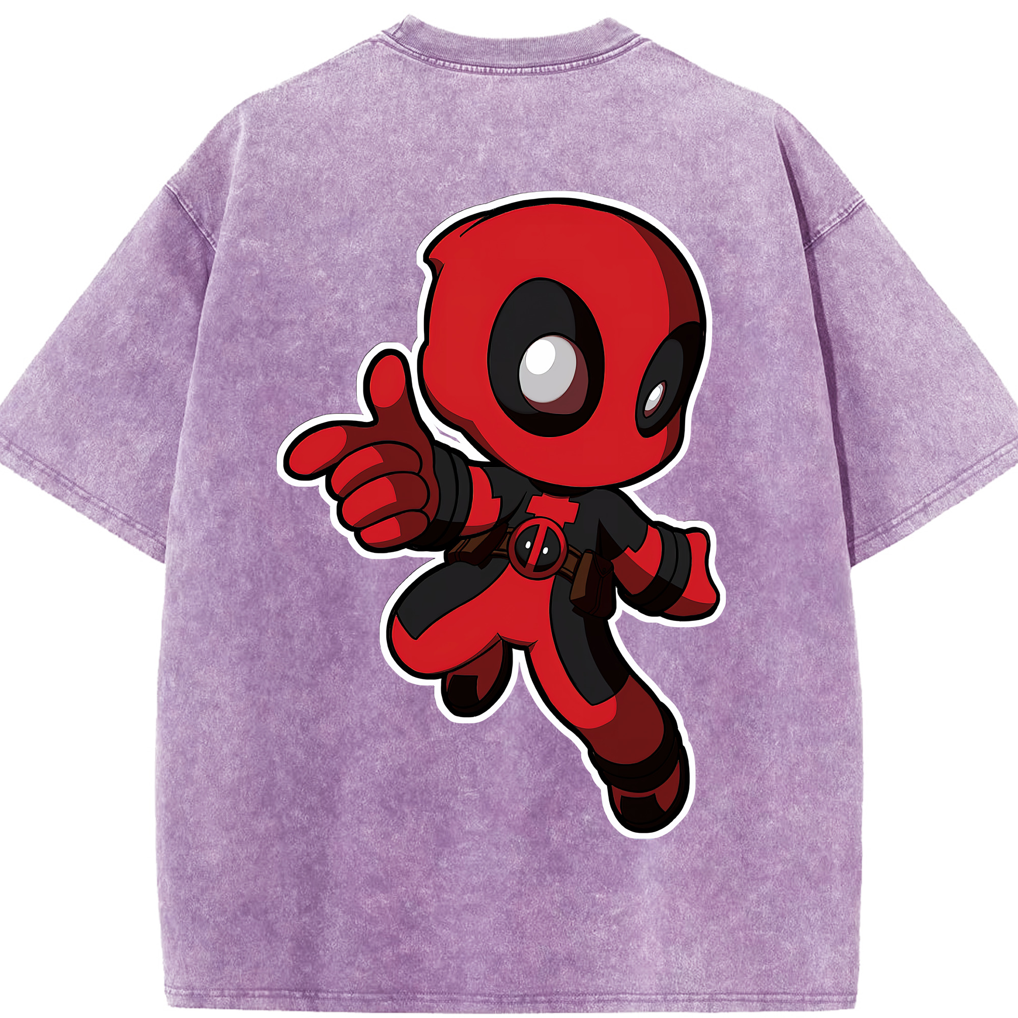 （画像用） Deadpool デッドプール 綿100% ヴィンテージ風 半袖Tシャツ（背面プリント）