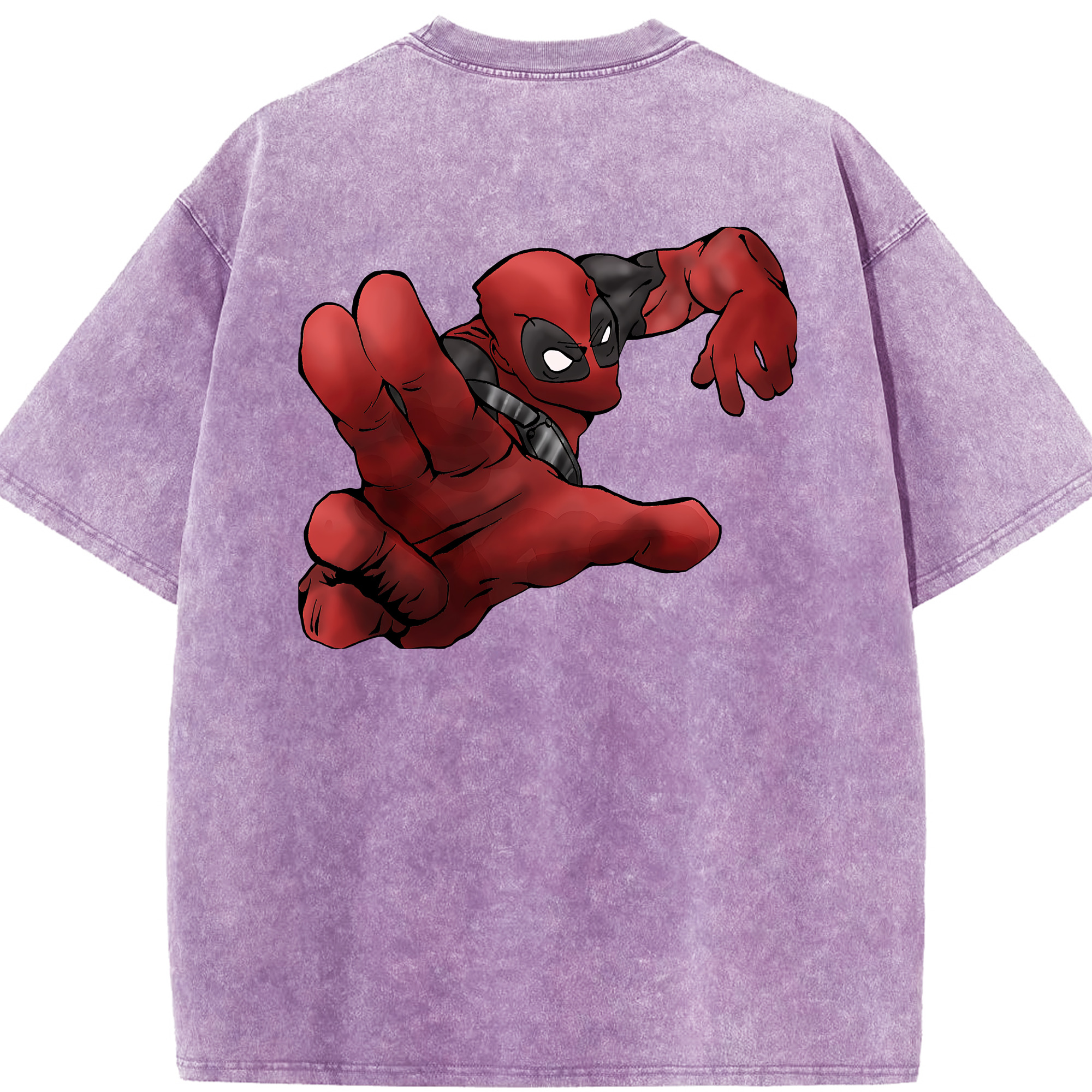 （画像用） Deadpool デッドプール 綿100% ヴィンテージ風 半袖Tシャツ（背面プリント）