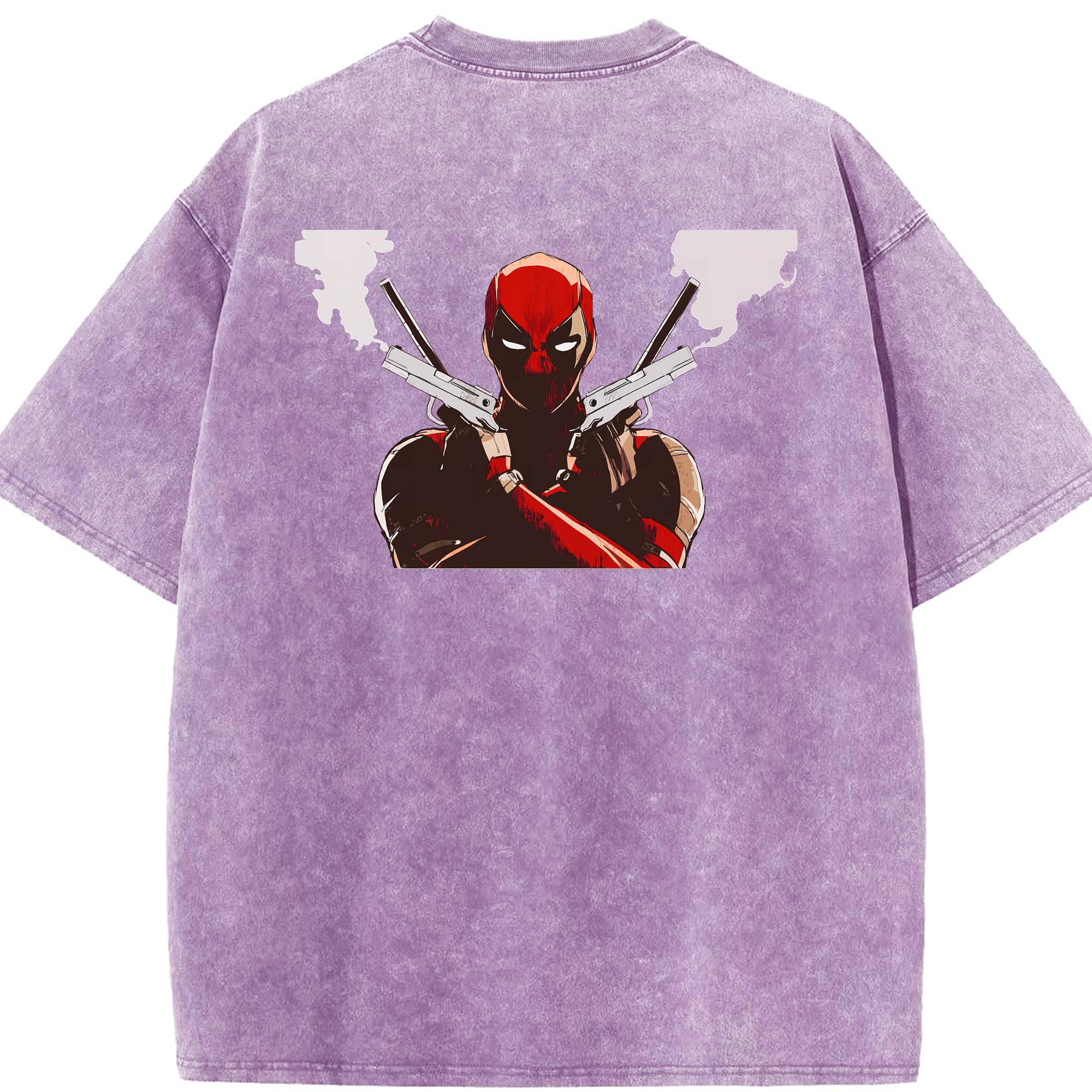 （画像用） Deadpool デッドプール 綿100% ヴィンテージ風 半袖Tシャツ（背面プリント）