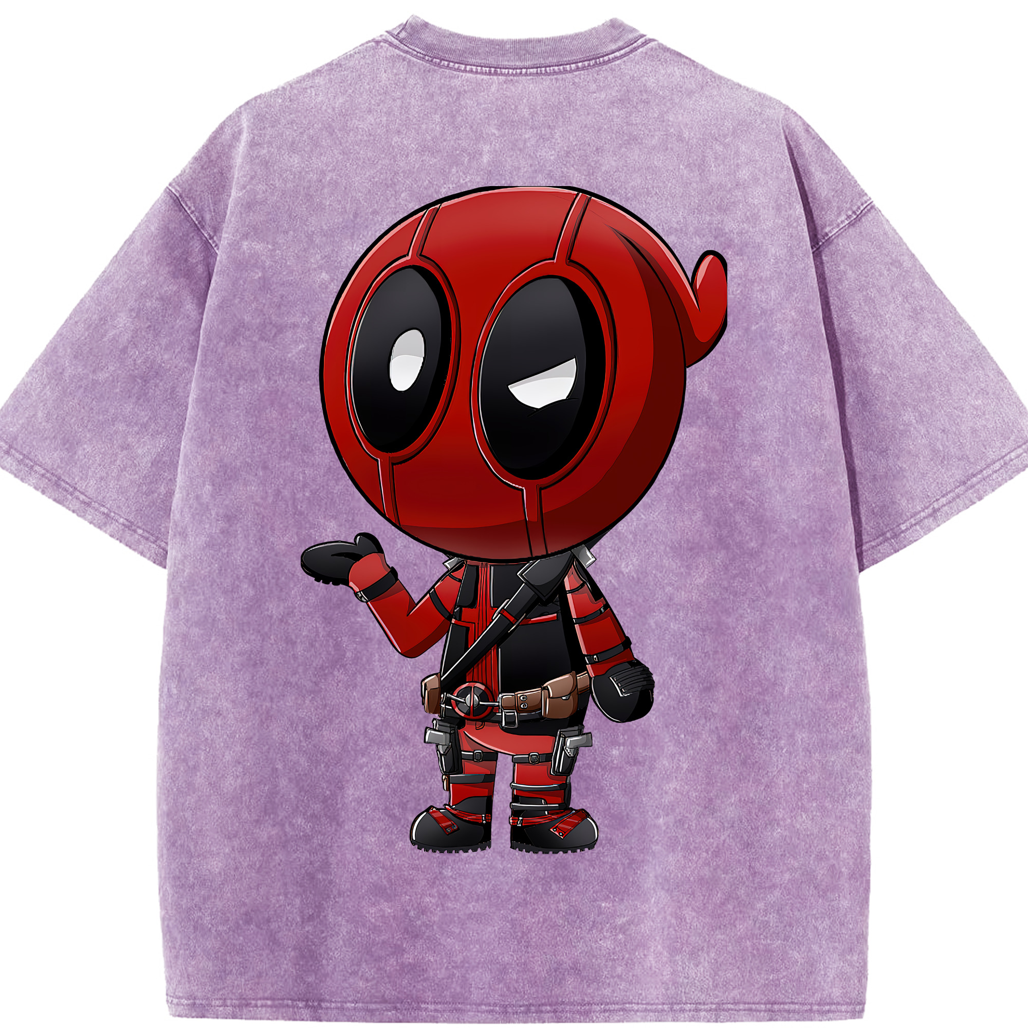 （画像用） Deadpool デッドプール 綿100% ヴィンテージ風 半袖Tシャツ（背面プリント）