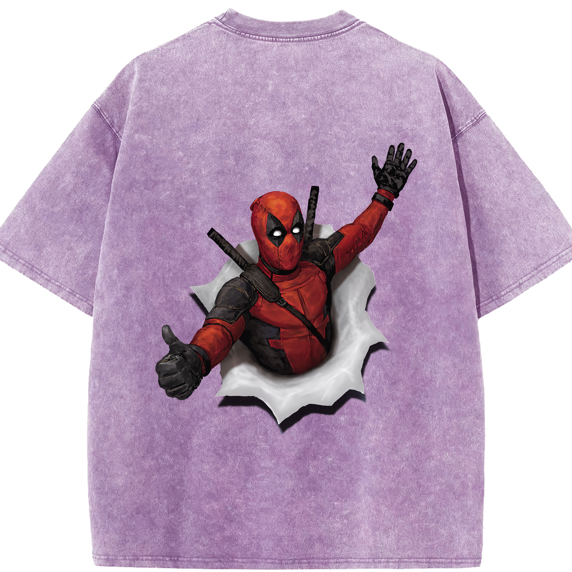 （画像用） Deadpool デッドプール 綿100% ヴィンテージ風 半袖Tシャツ（背面プリント）
