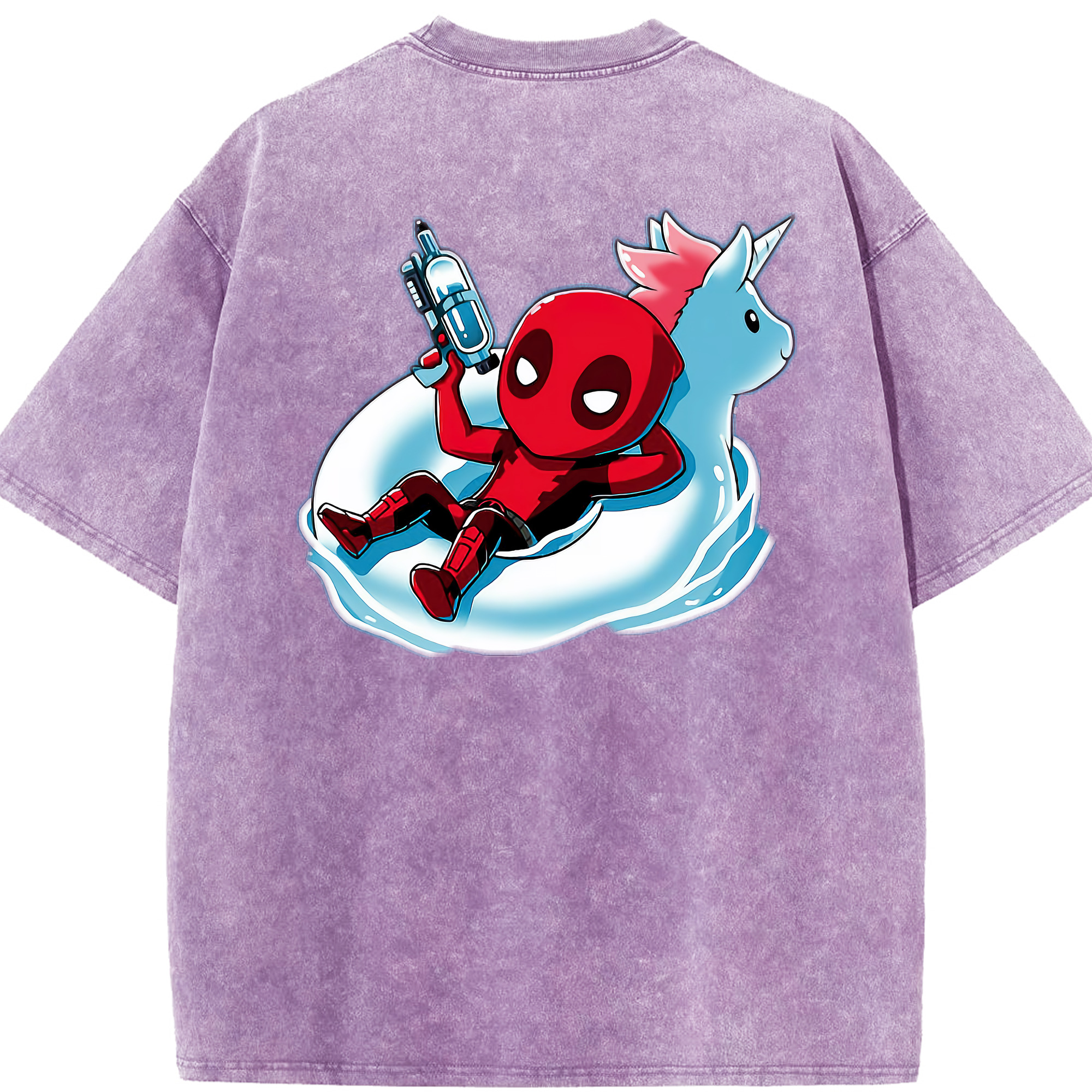（画像用） Deadpool デッドプール 綿100% ヴィンテージ風 半袖Tシャツ（背面プリント）