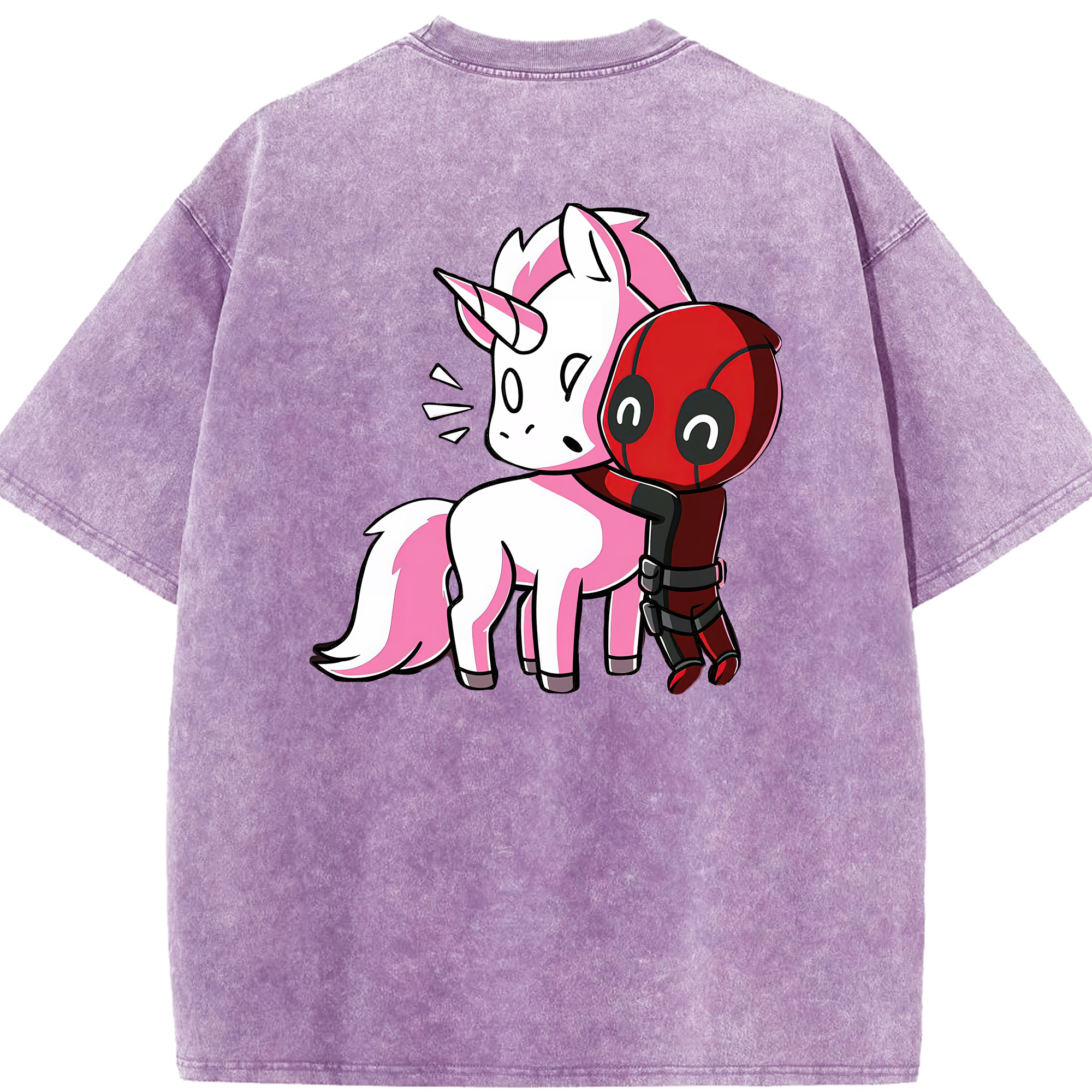 （画像用） Deadpool デッドプール 綿100% ヴィンテージ風 半袖Tシャツ（背面プリント）