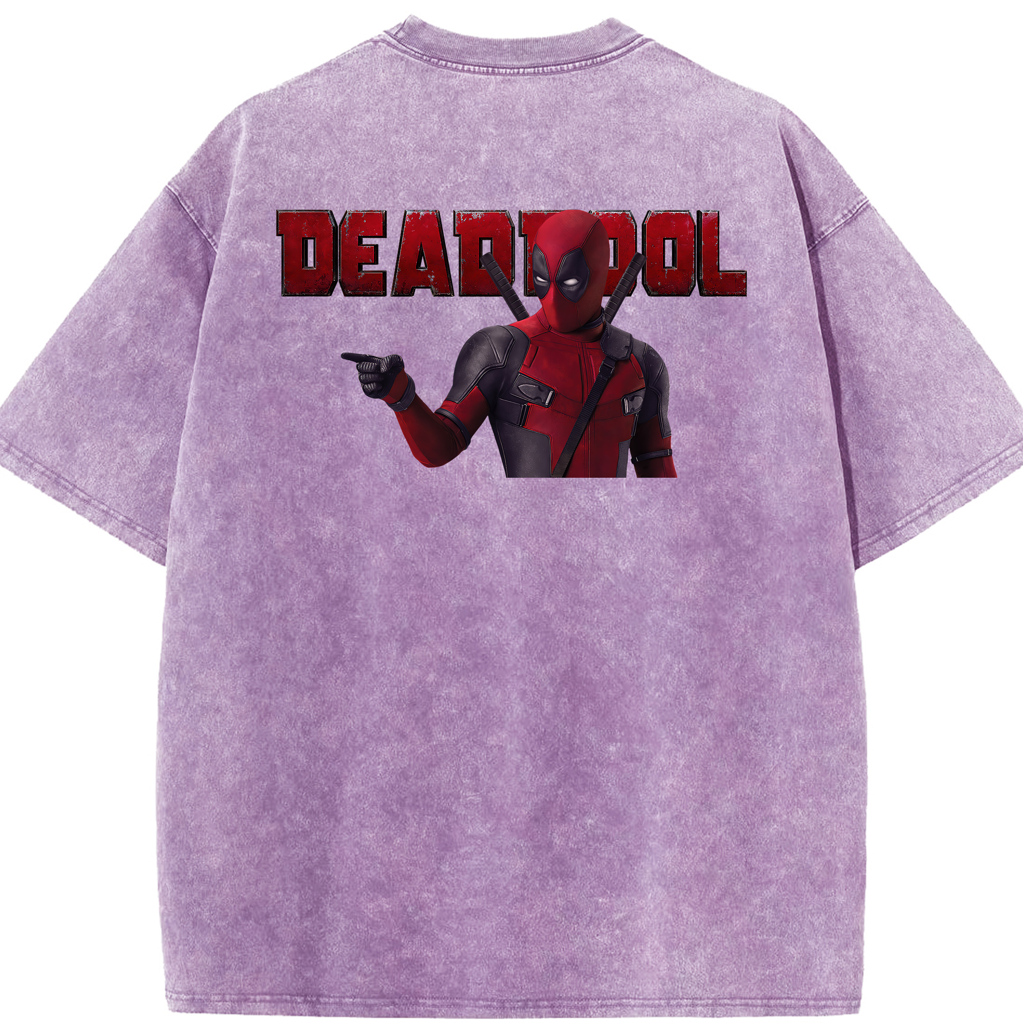 （画像用） Deadpool デッドプール 綿100% ヴィンテージ風 半袖Tシャツ（背面プリント）